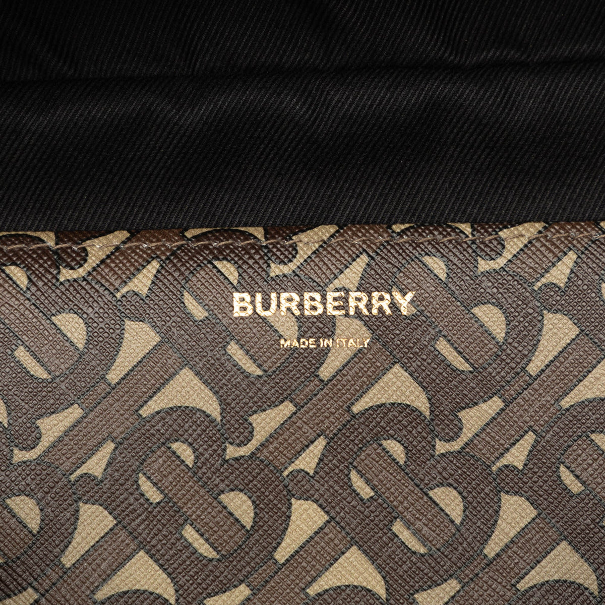 Burberry TB Monogram E Canvas Stripe Sonny Belt Bag — Brown
