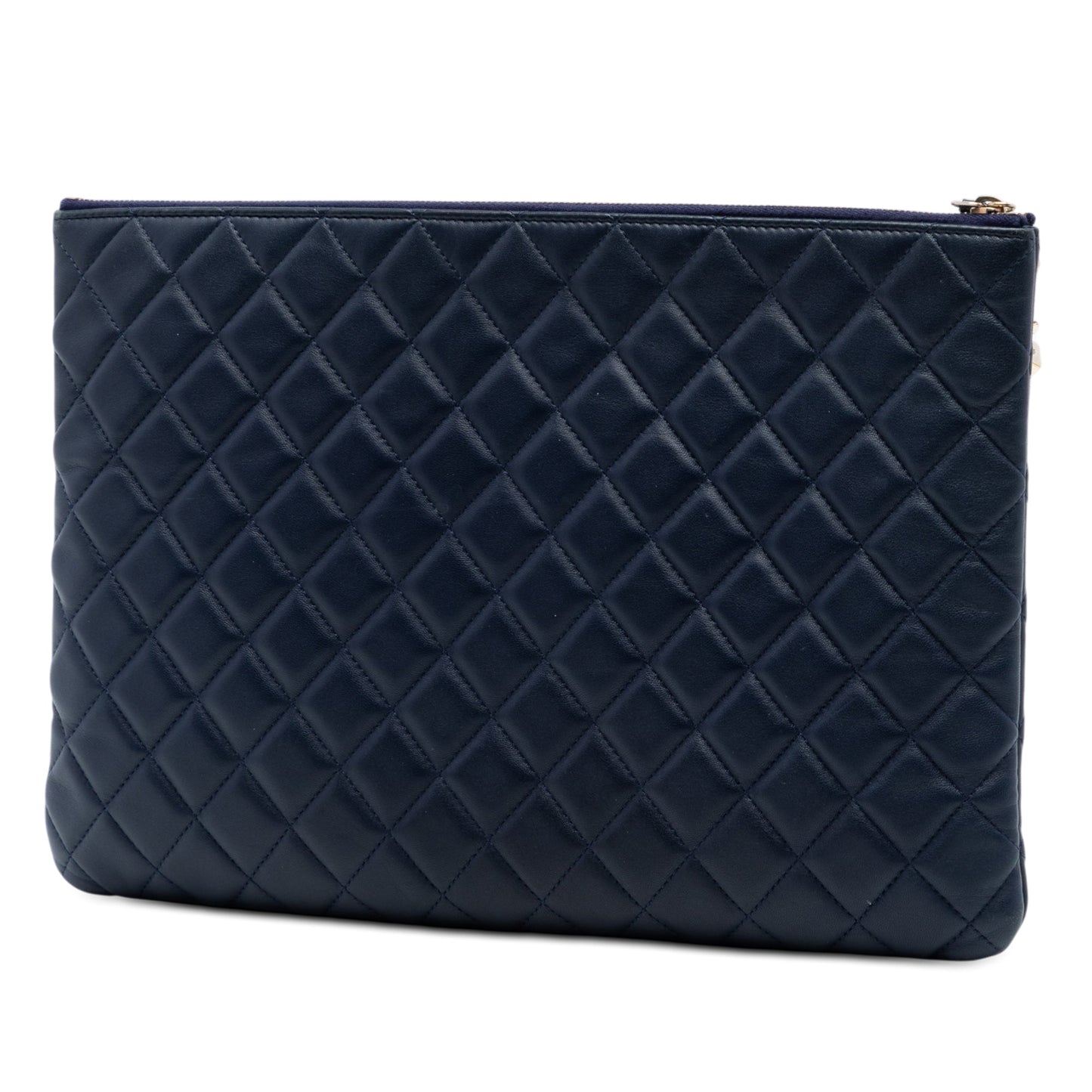 Chanel Large Quilted Lambskin Casino Charms O Case Clutch
