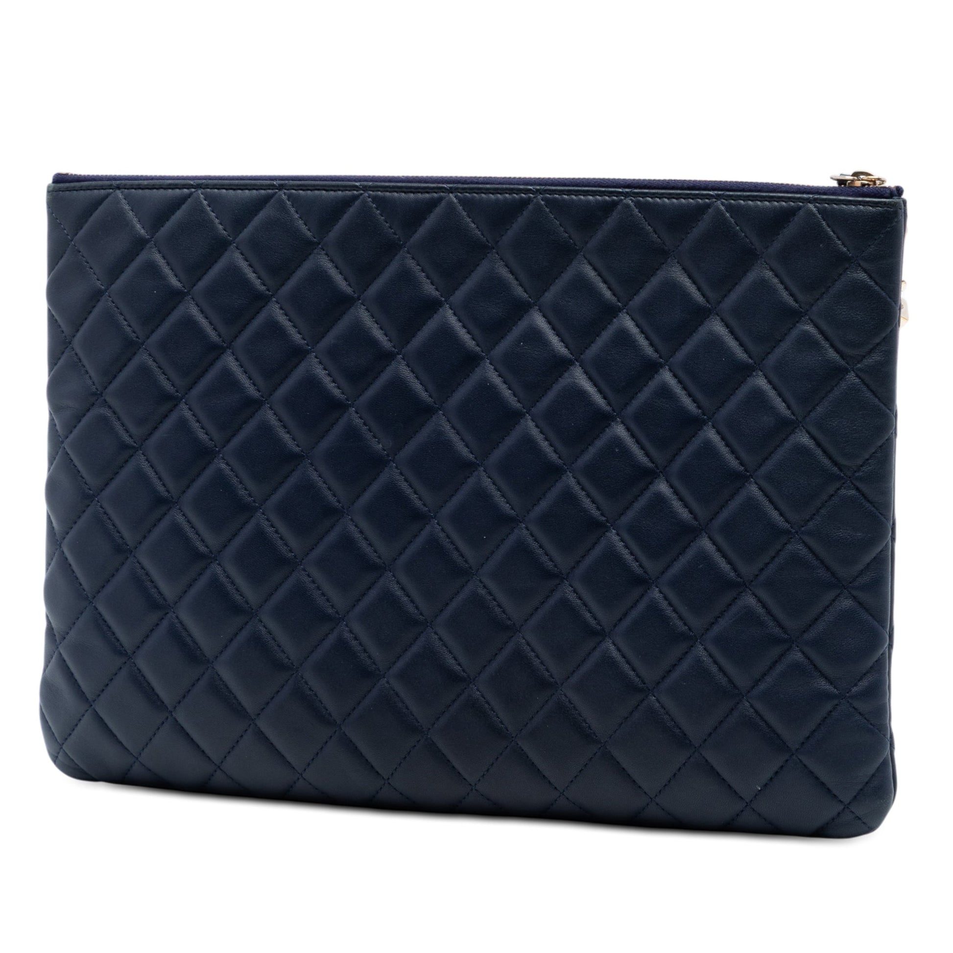 Chanel Large Quilted Lambskin Casino Charms O Case Clutch