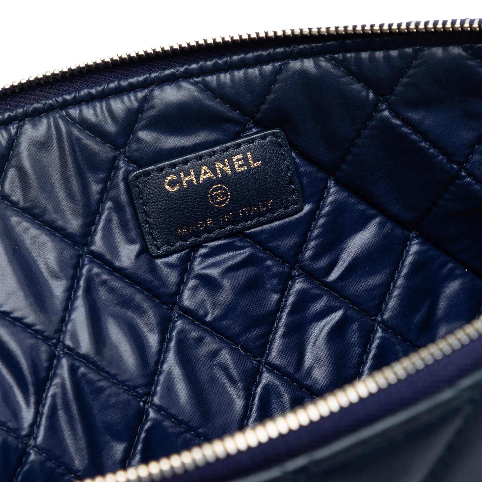 Chanel Large Quilted Lambskin Casino Charms O Case Clutch