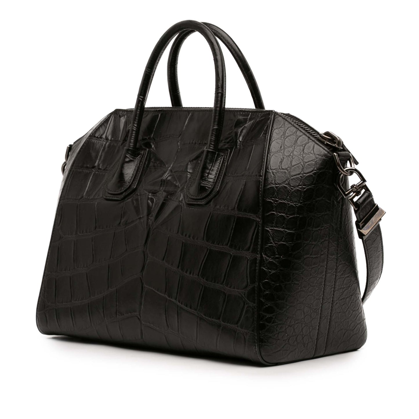 Givenchy Medium Croc Embossed Leather Antigona Satchel