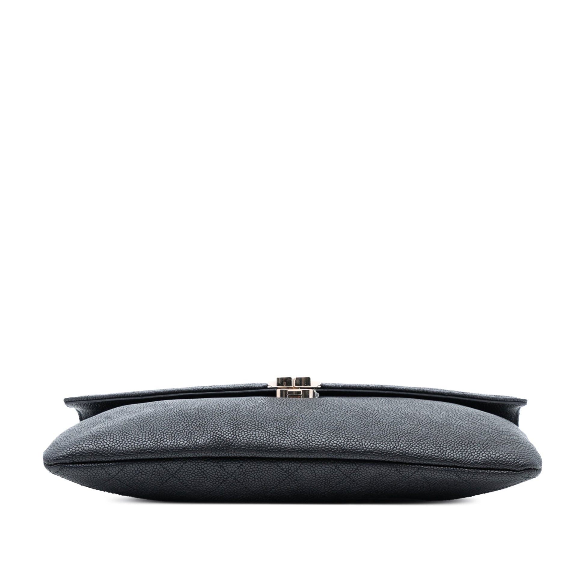 Paris Cuba Quilted Caviar Thread Around Envelope Clutch