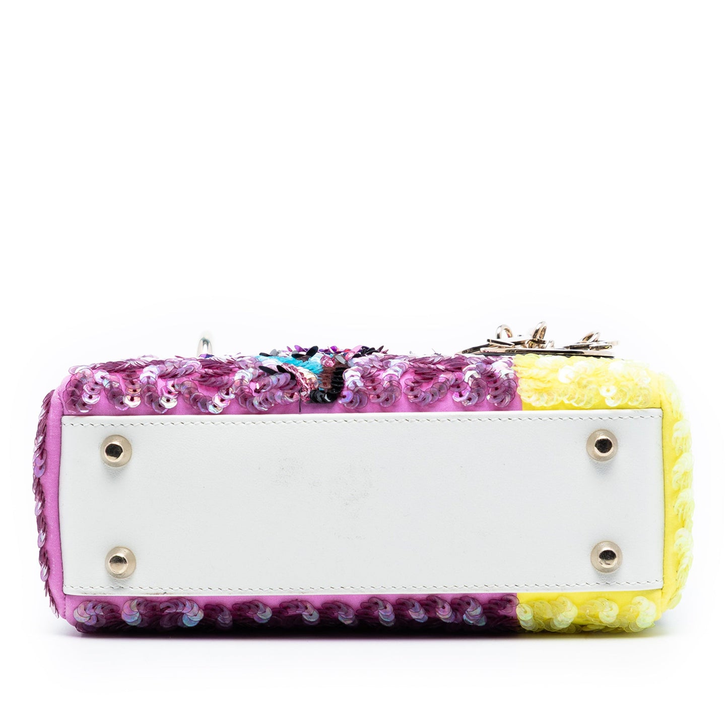 Dior Mini Canvas Sequin Flower Pop Lady Dior