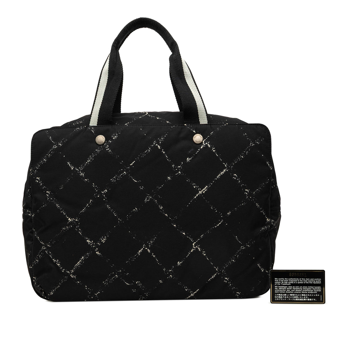 Chanel Old Travel Line Nylon Handbag — Black