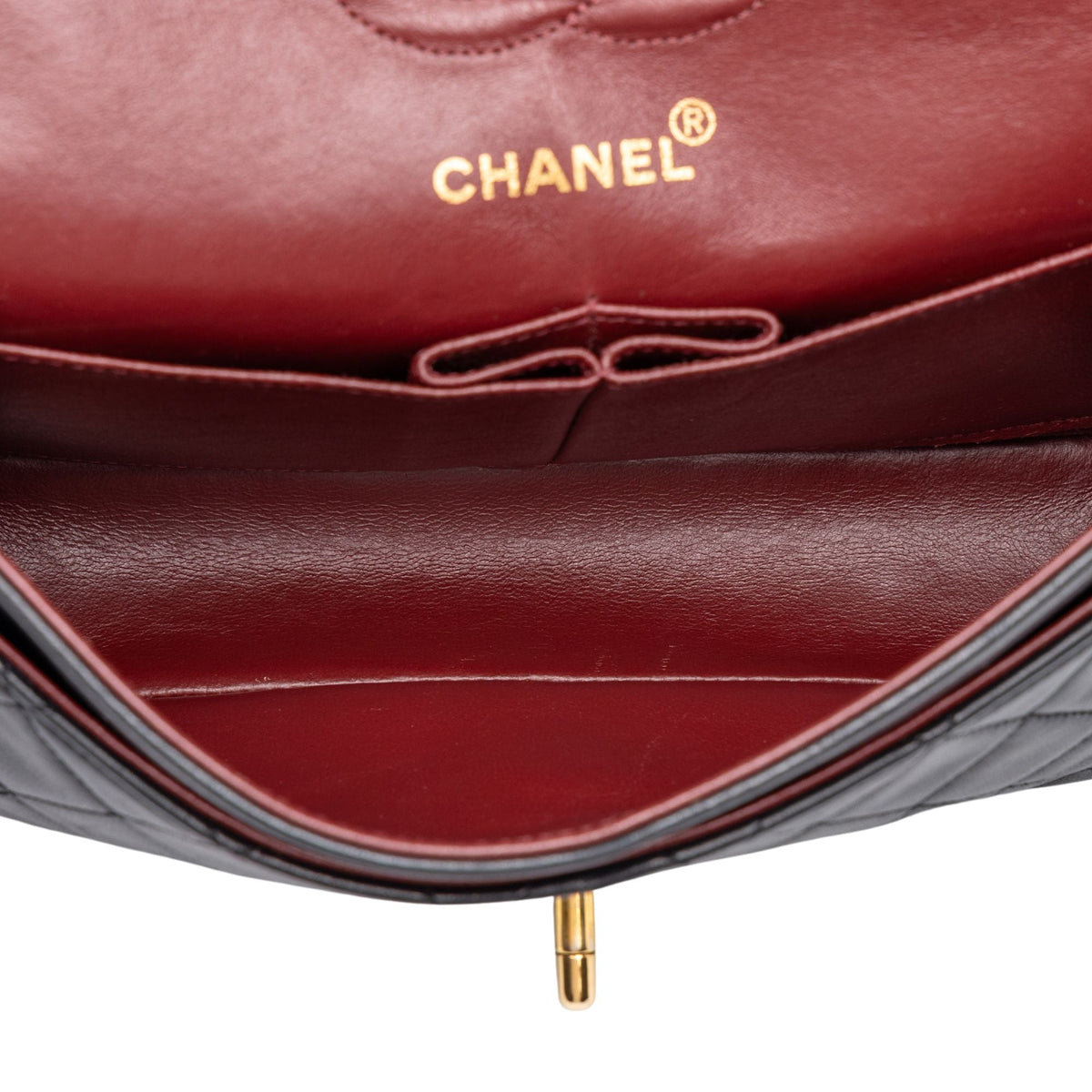 Chanel Small Classic Lambskin Double Flap — Black