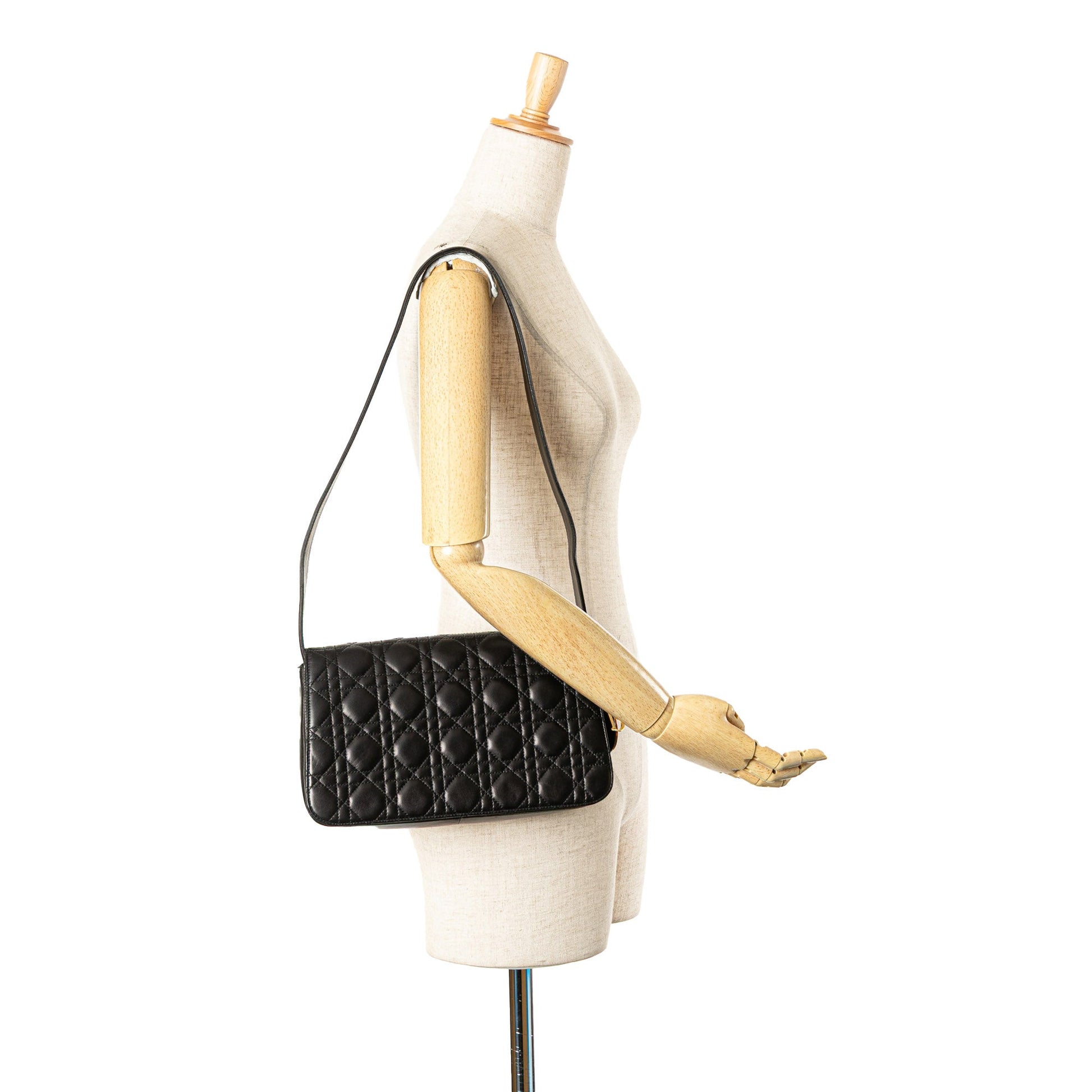 Lambskin Cannage Shoulder Bag
