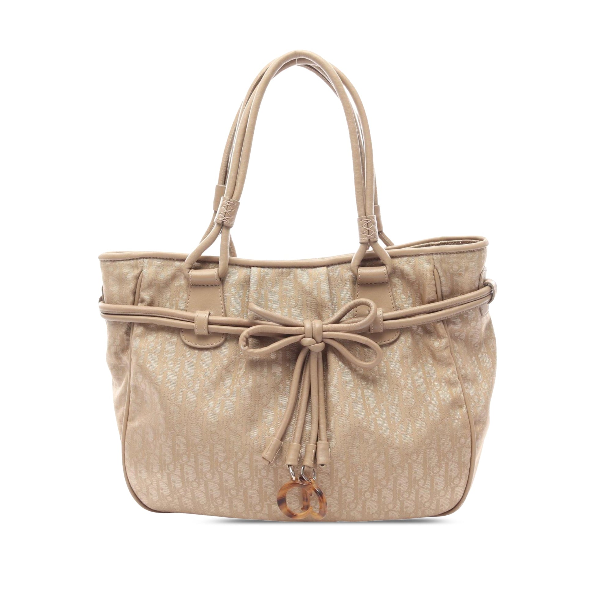Dior Diorissimo Trotter Canvas Bow Tote