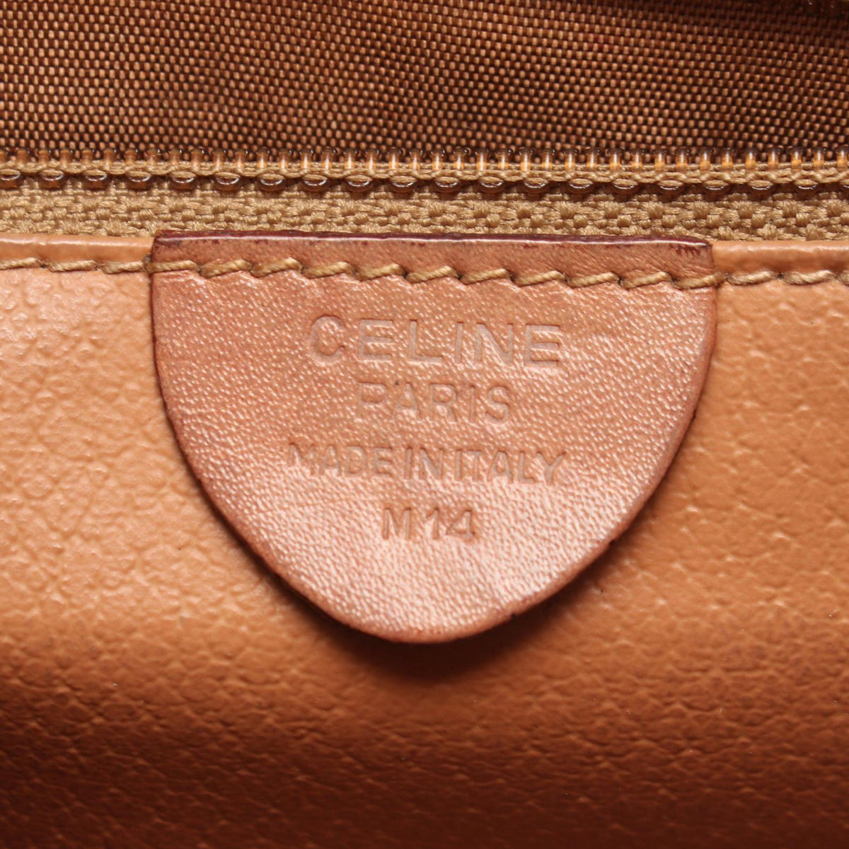 Celine Macadam Coated Canvas Crossbody — Brown