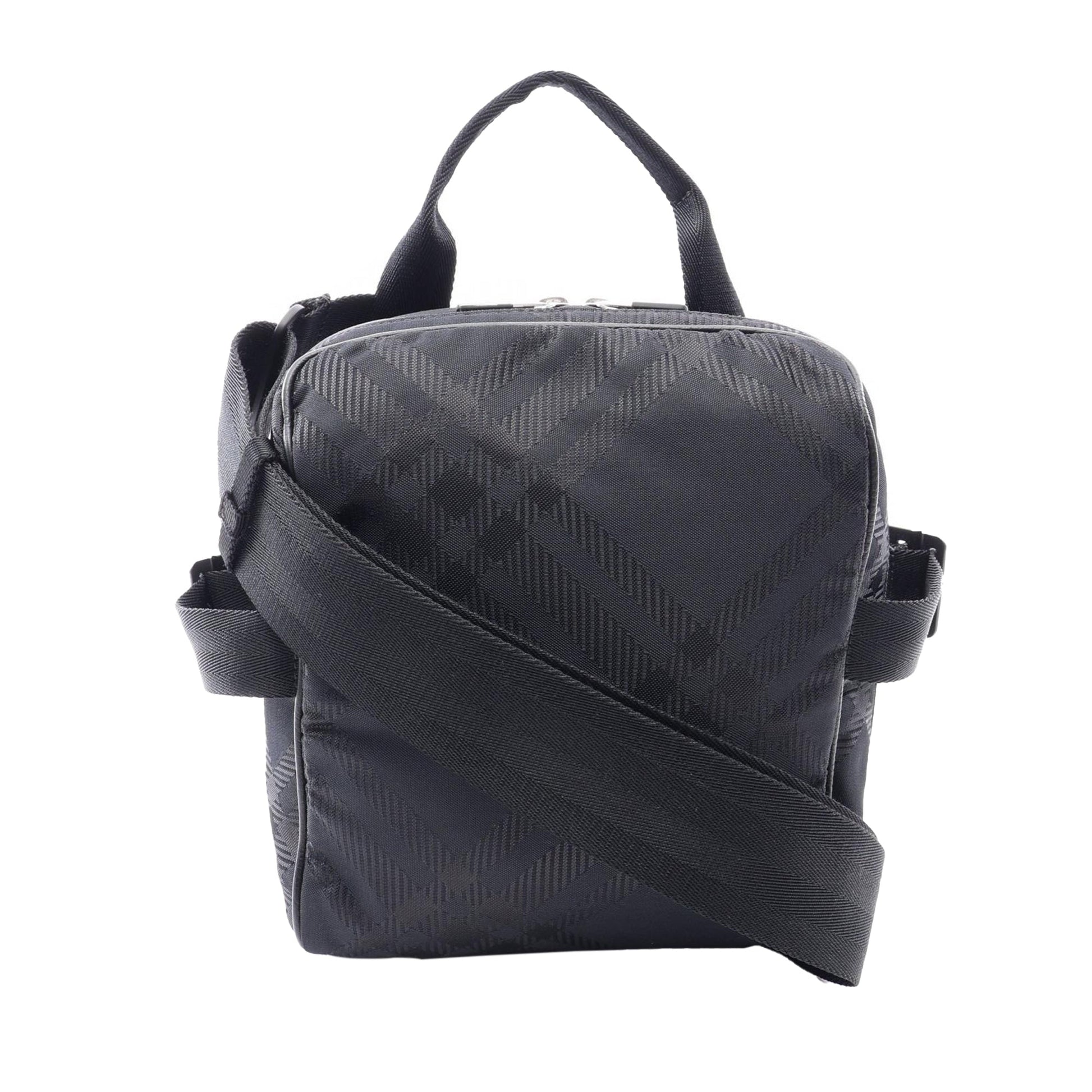 Burberry Nylon Checked Satchel