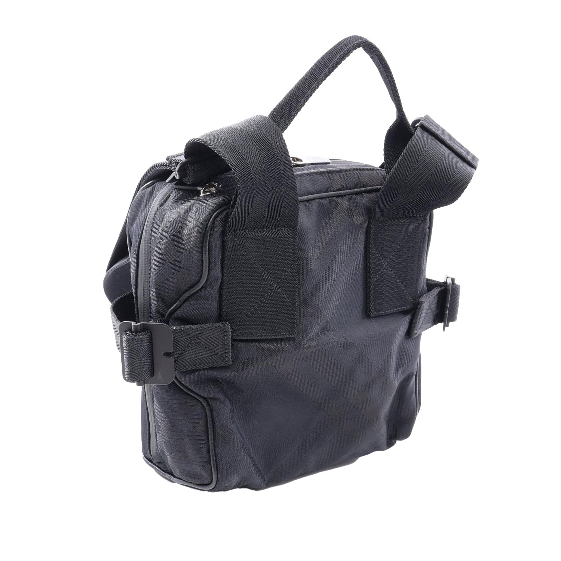 Burberry Nylon Checked Satchel