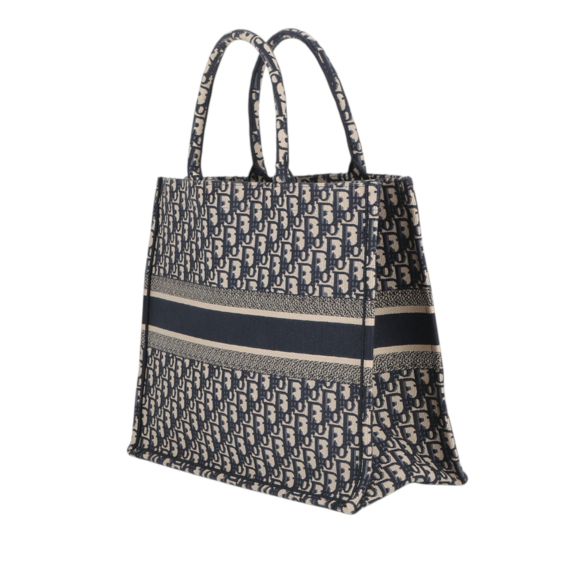 Dior Large Oblique Embroidered Canvas Book Tote