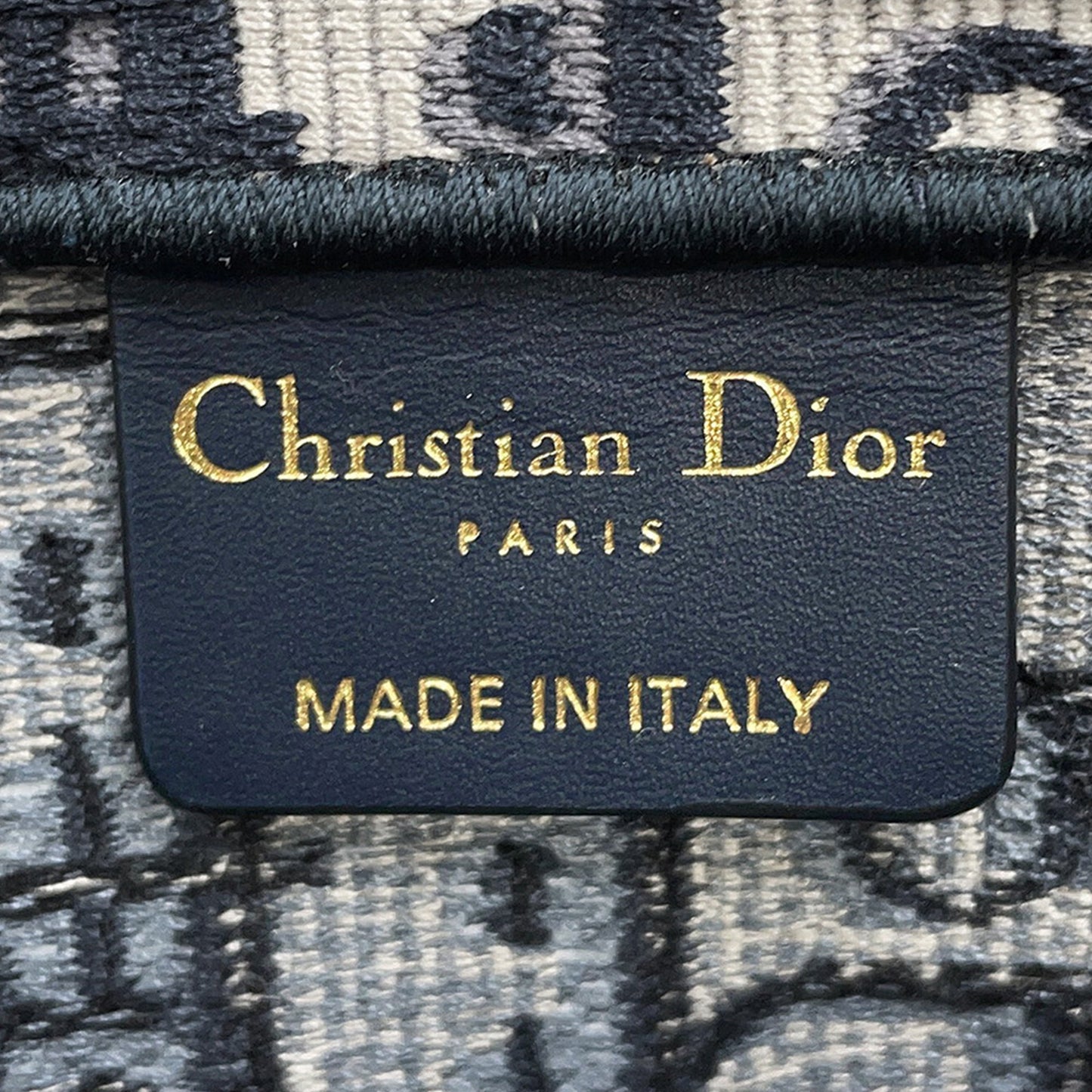 Dior Large Oblique Embroidered Canvas Book Tote