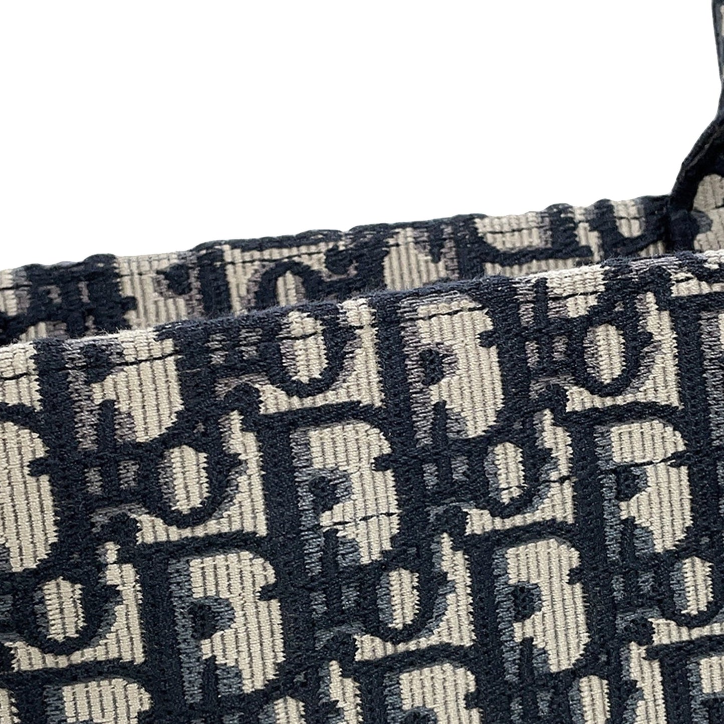 Dior Large Oblique Embroidered Canvas Book Tote