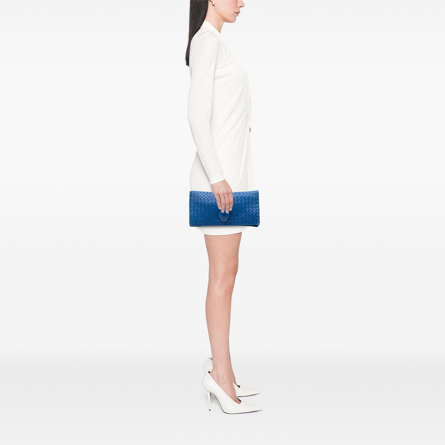 Bottega Veneta Nappa Intrecciato Turn Lock Clutch