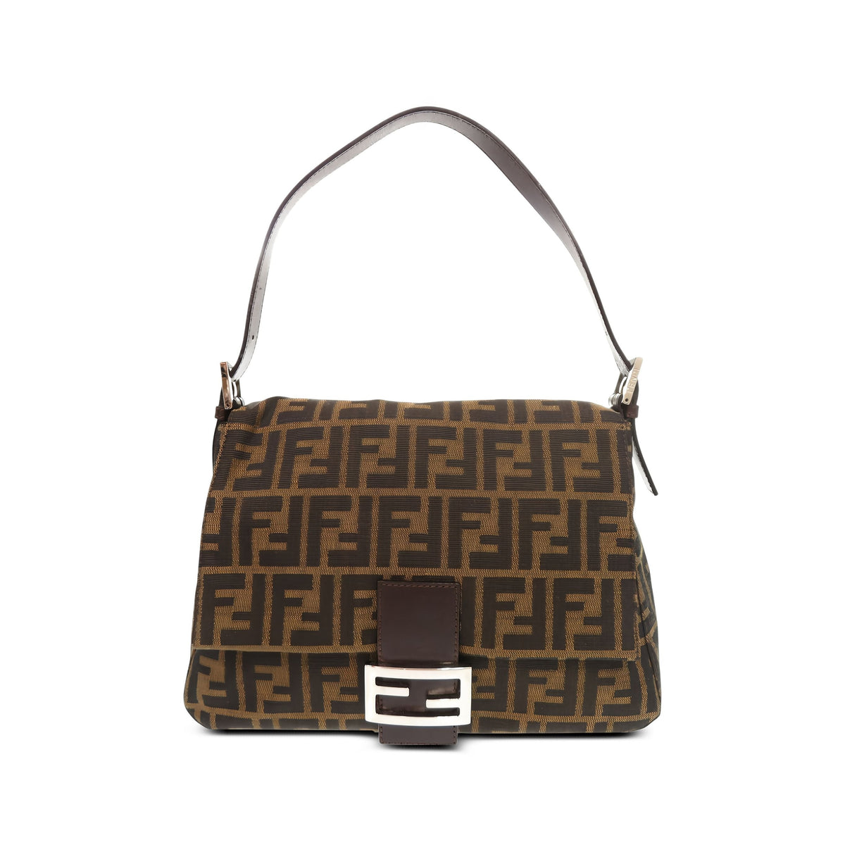 Fendi Zucca Canvas Mamma Forever — Brown