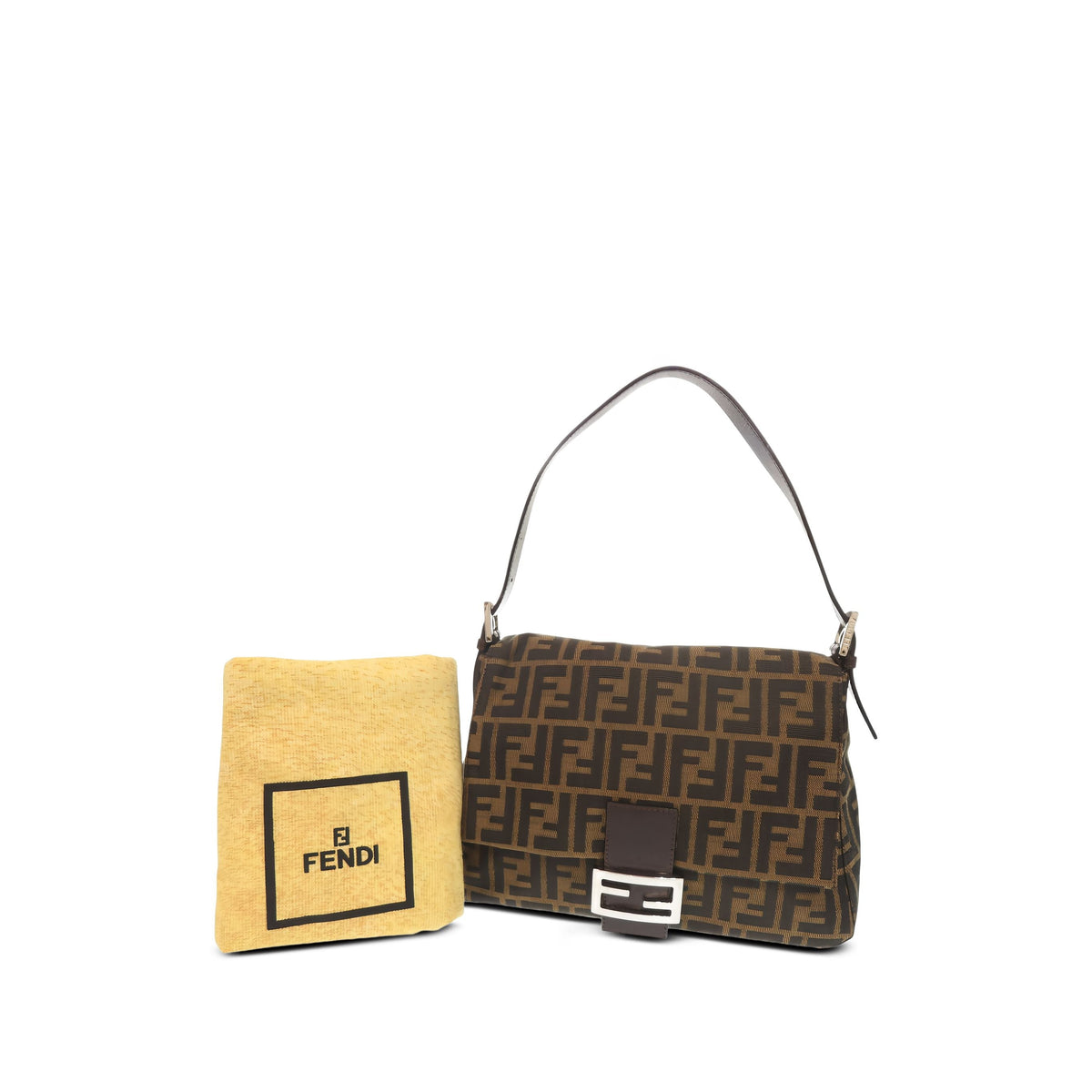 Fendi Zucca Canvas Mamma Forever — Brown