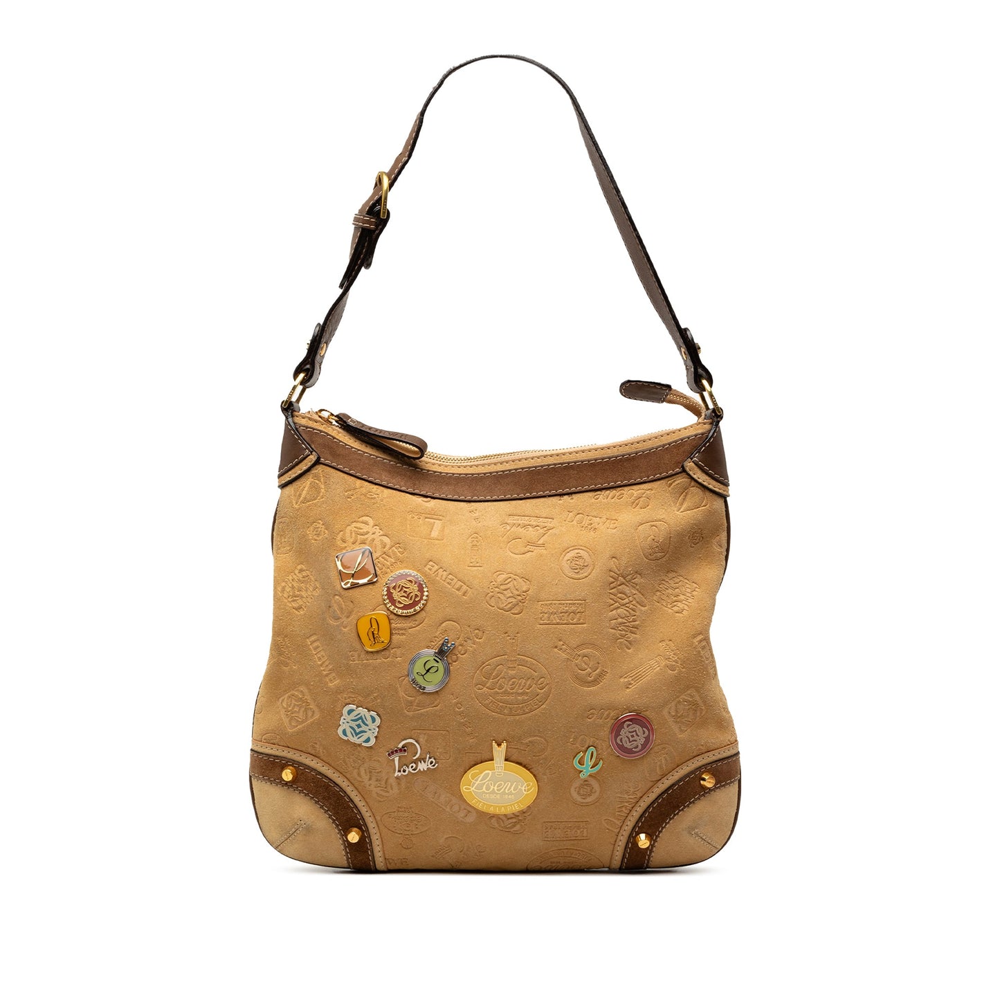 LOEWE Suede Fiel A La Piel Shoulder Bag