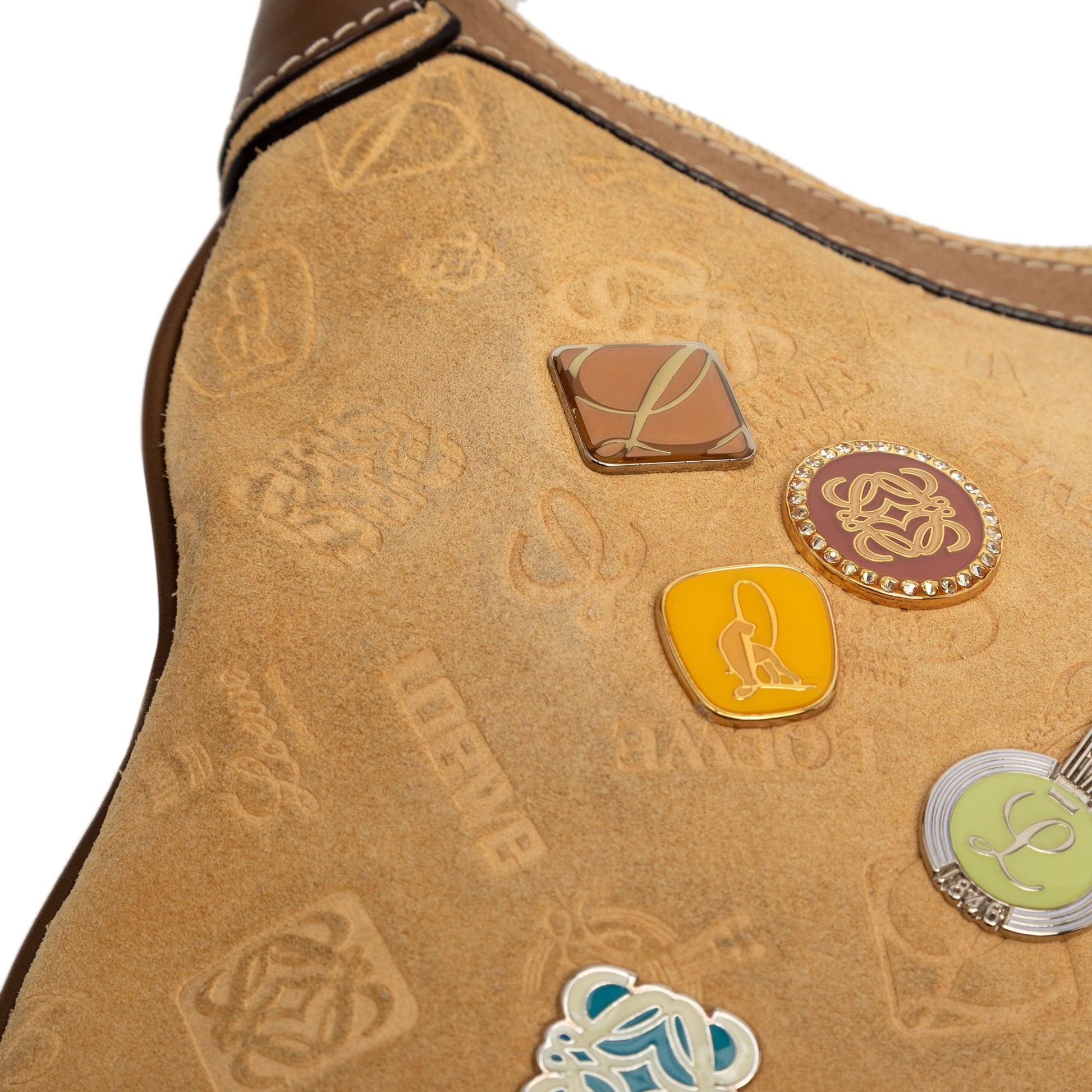 LOEWE Suede Fiel A La Piel Shoulder Bag