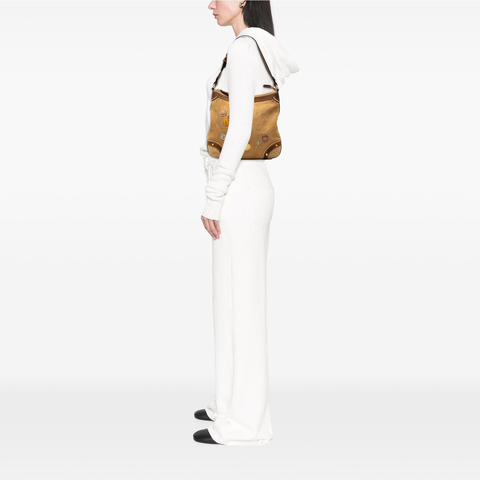 LOEWE Suede Fiel A La Piel Shoulder Bag