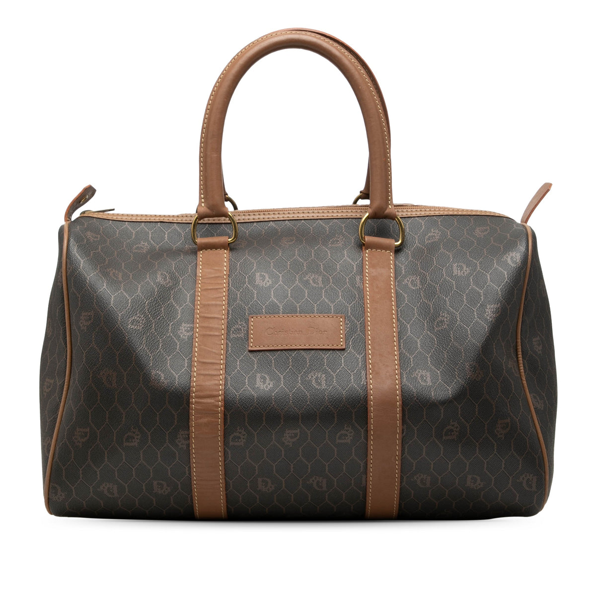 Dior Honeycomb Coated Canvas Boston Bag