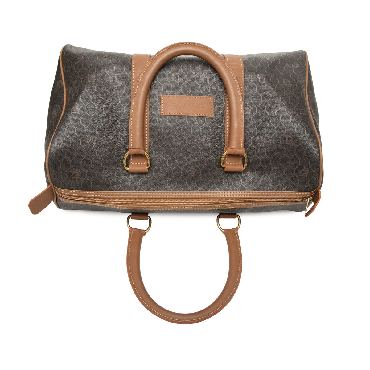 Dior Honeycomb Coated Canvas Boston Bag