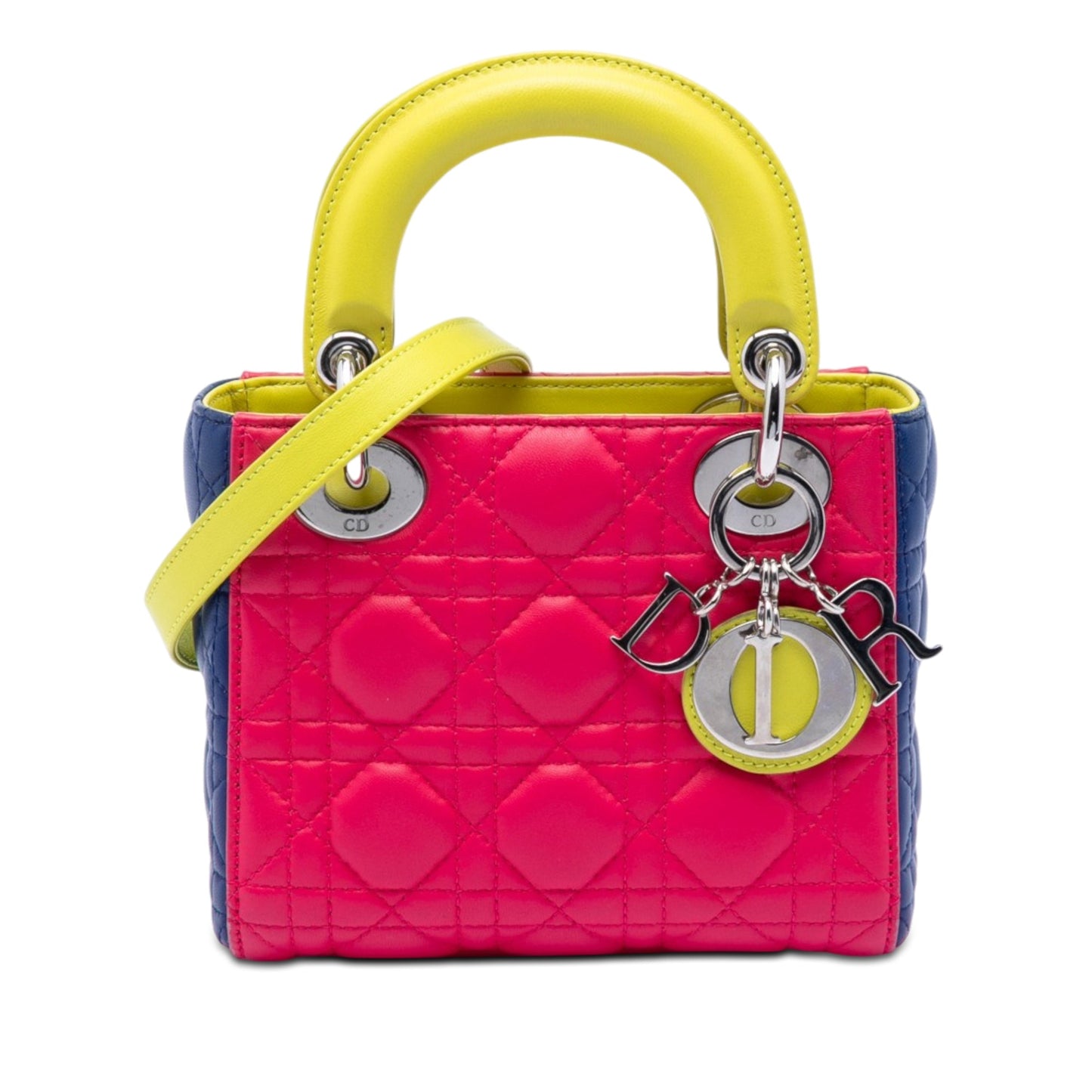 Dior Mini Tricolor Lambskin Cannage Lady Dior