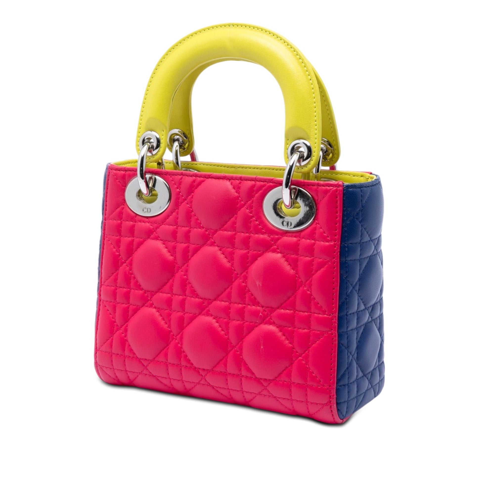 Dior Mini Tricolor Lambskin Cannage Lady Dior
