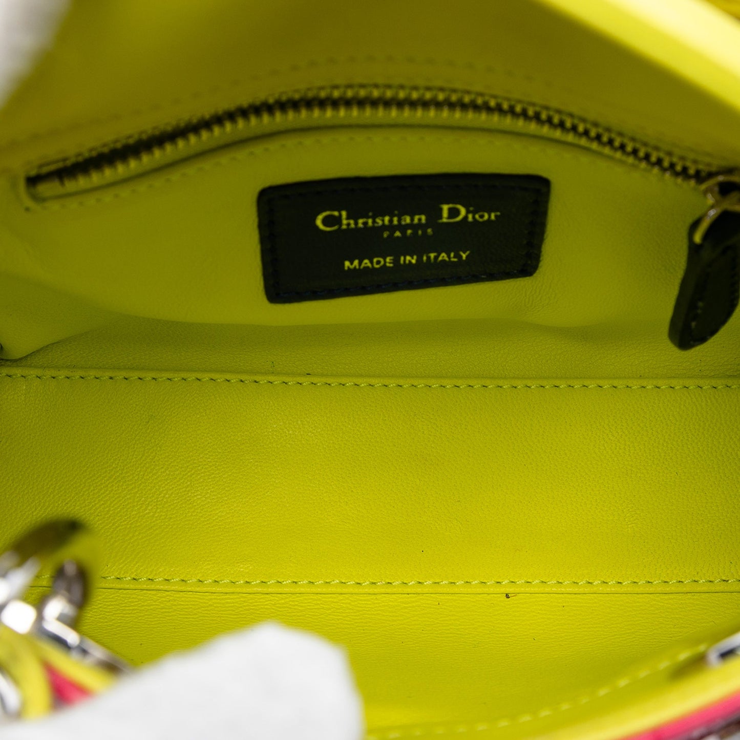Dior Mini Tricolor Lambskin Cannage Lady Dior