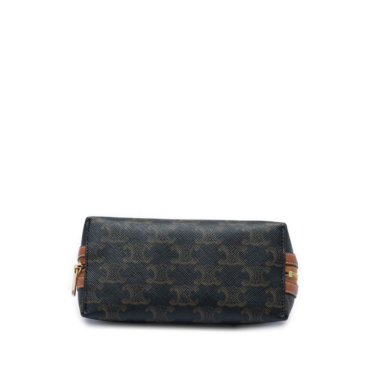 Celine Triomphe Coated Canvas Clutch On Chain