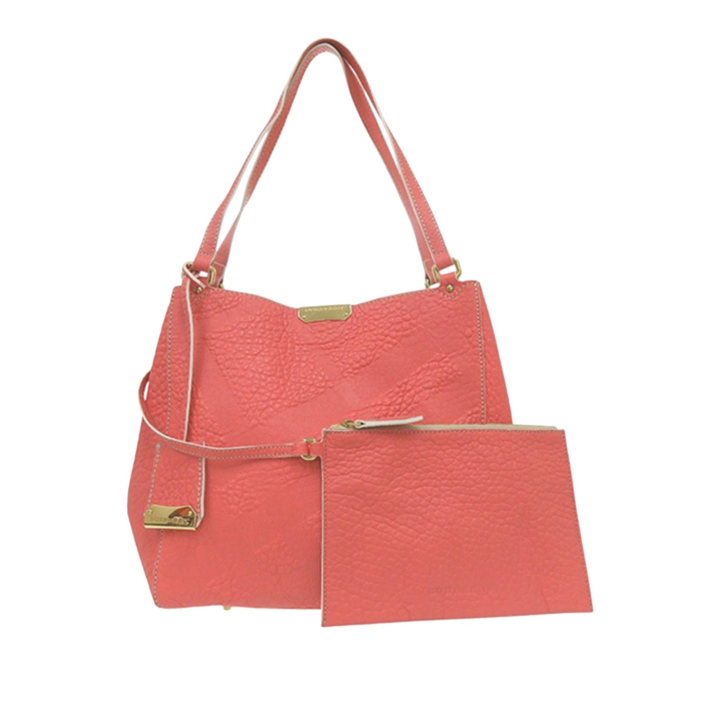 Small Embossed Grain Check Canterbury Tote