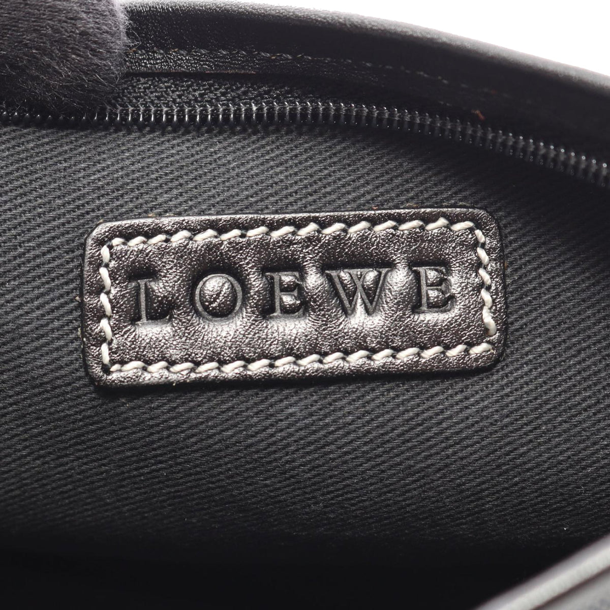 LOEWE Anagram Canvas Pochette — Gray