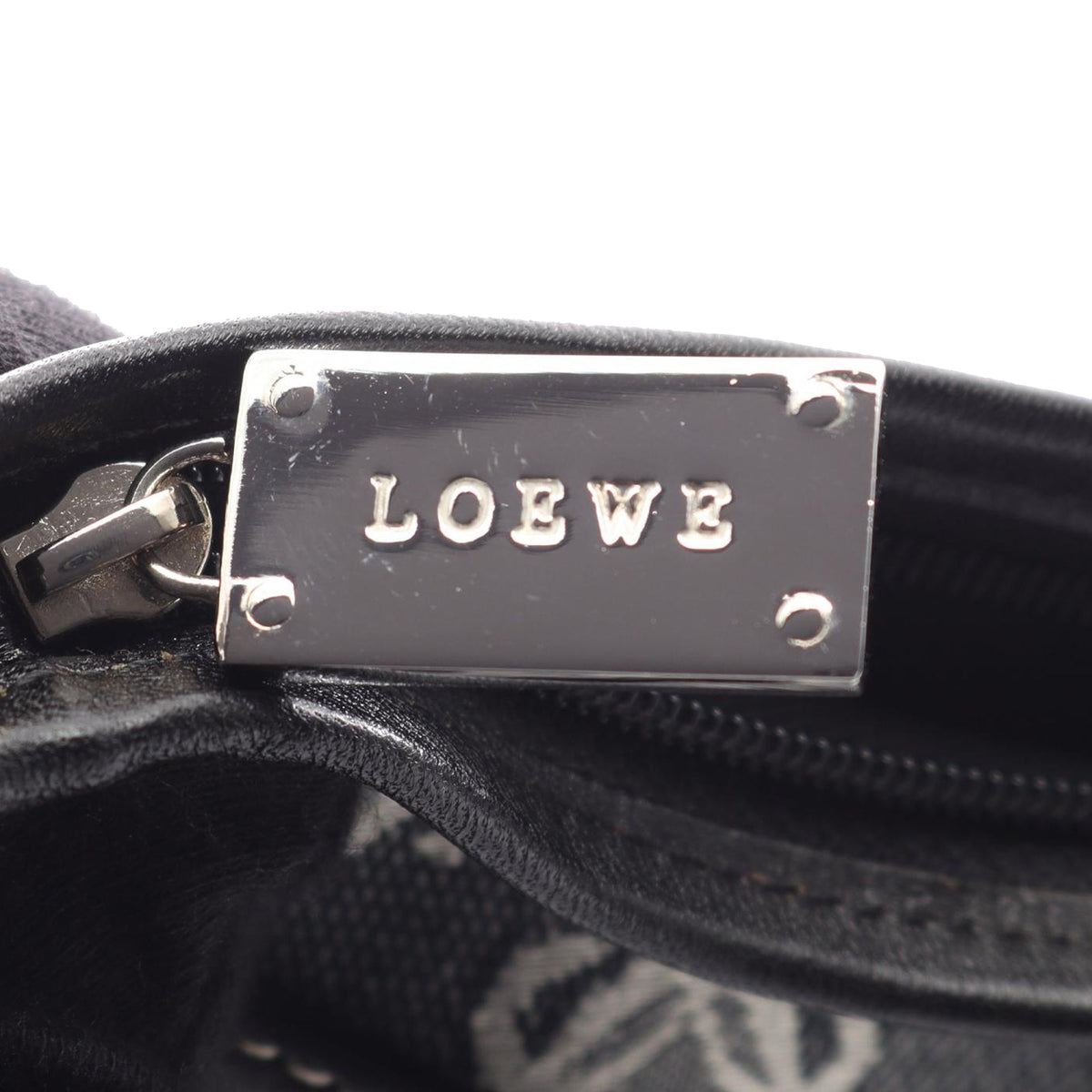 LOEWE Anagram Canvas Pochette — Gray