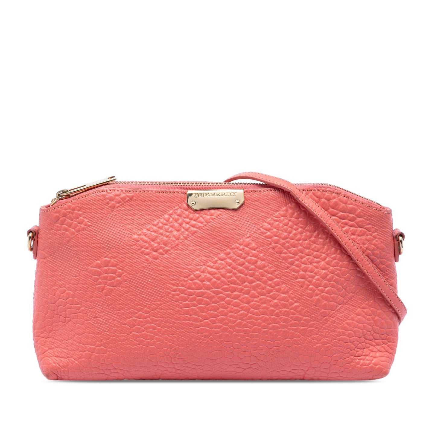 Burberry Small Grain Check Embossed Leather Chichester Crossbody