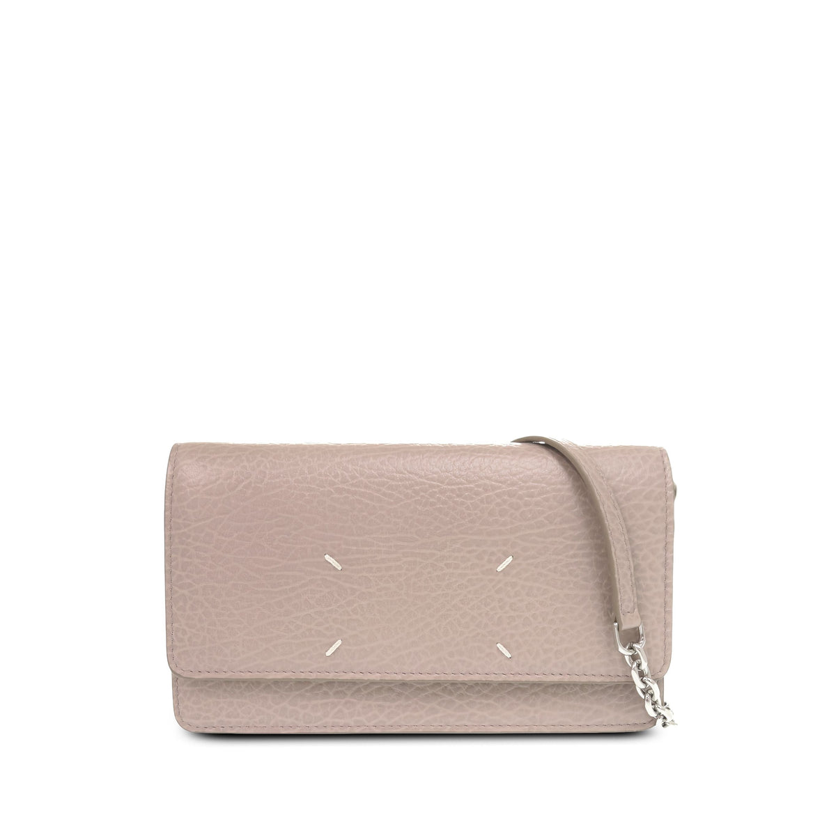 Maison Margiela Leather Wallet on Chain — Pink