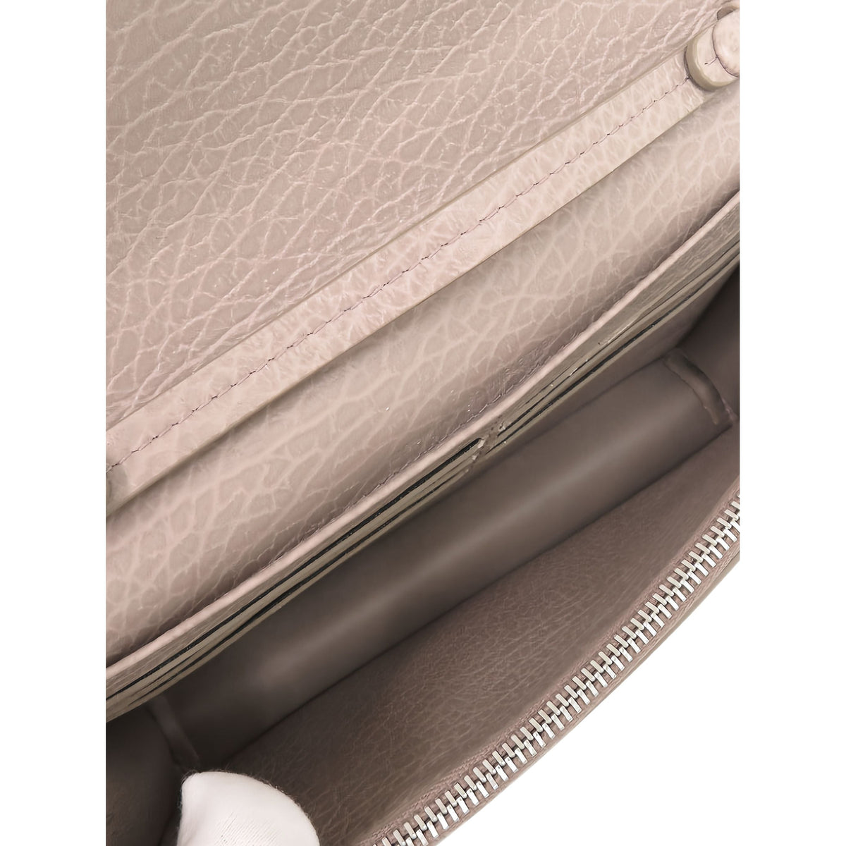 Maison Margiela Leather Wallet on Chain — Pink