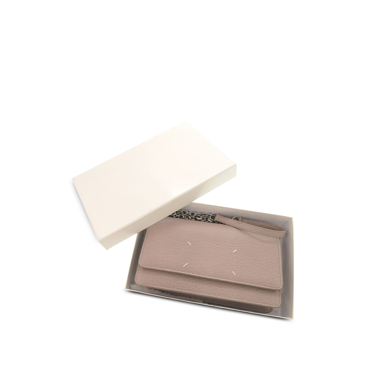Maison Margiela Leather Wallet on Chain — Pink