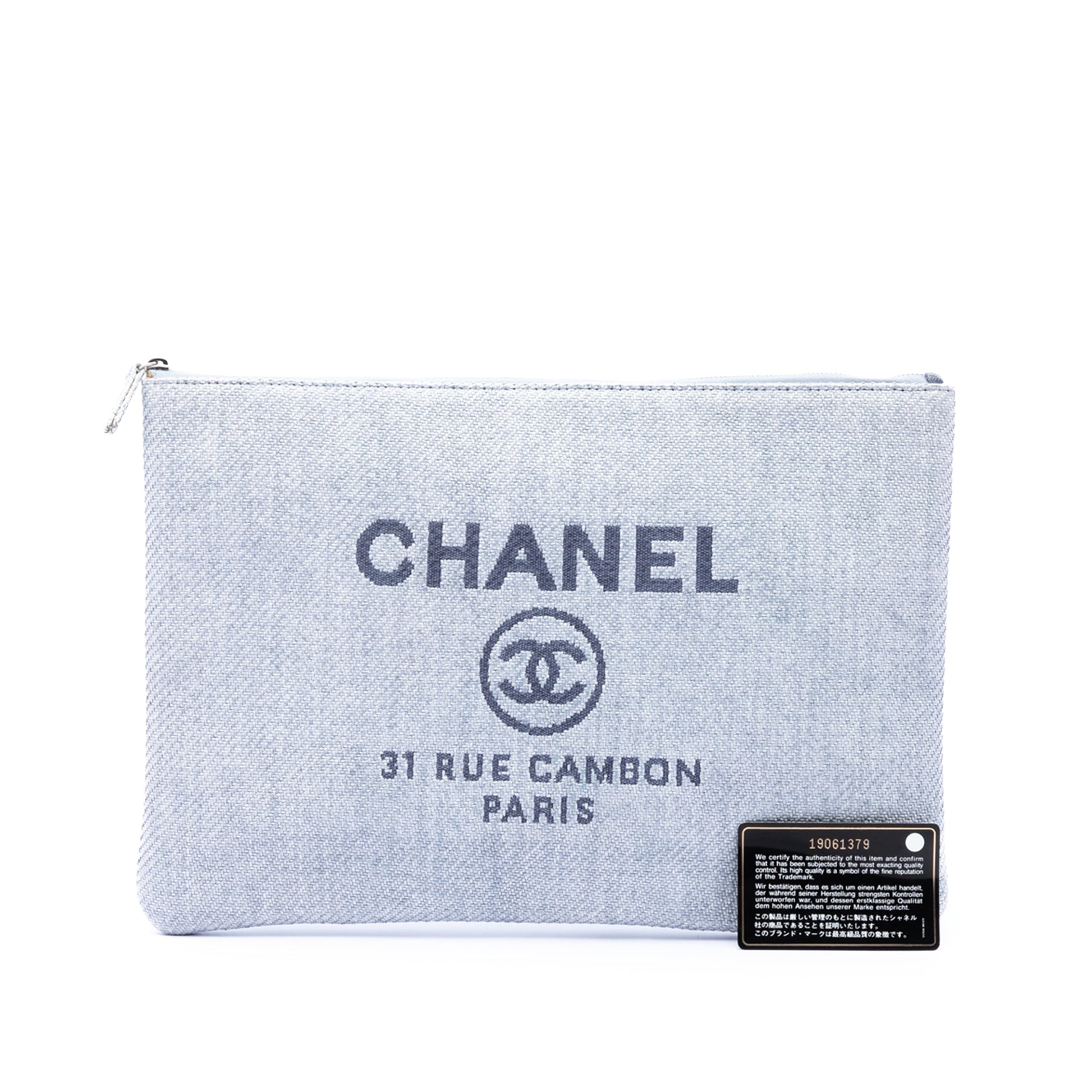 Chanel Large Canvas Deauville O Case Clutch