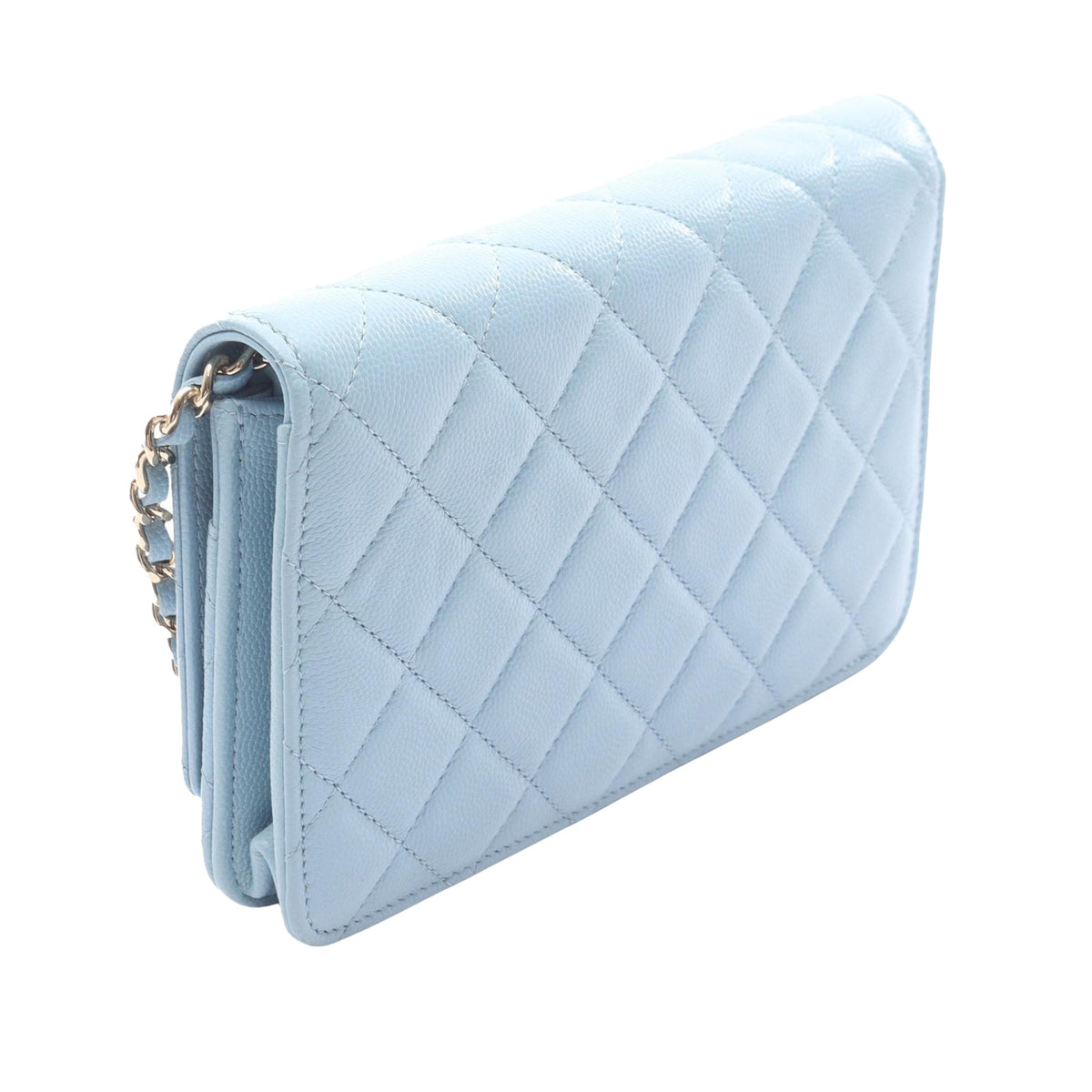 Chanel Quilted Caviar Crystal Enamel CC Wallet On Chain