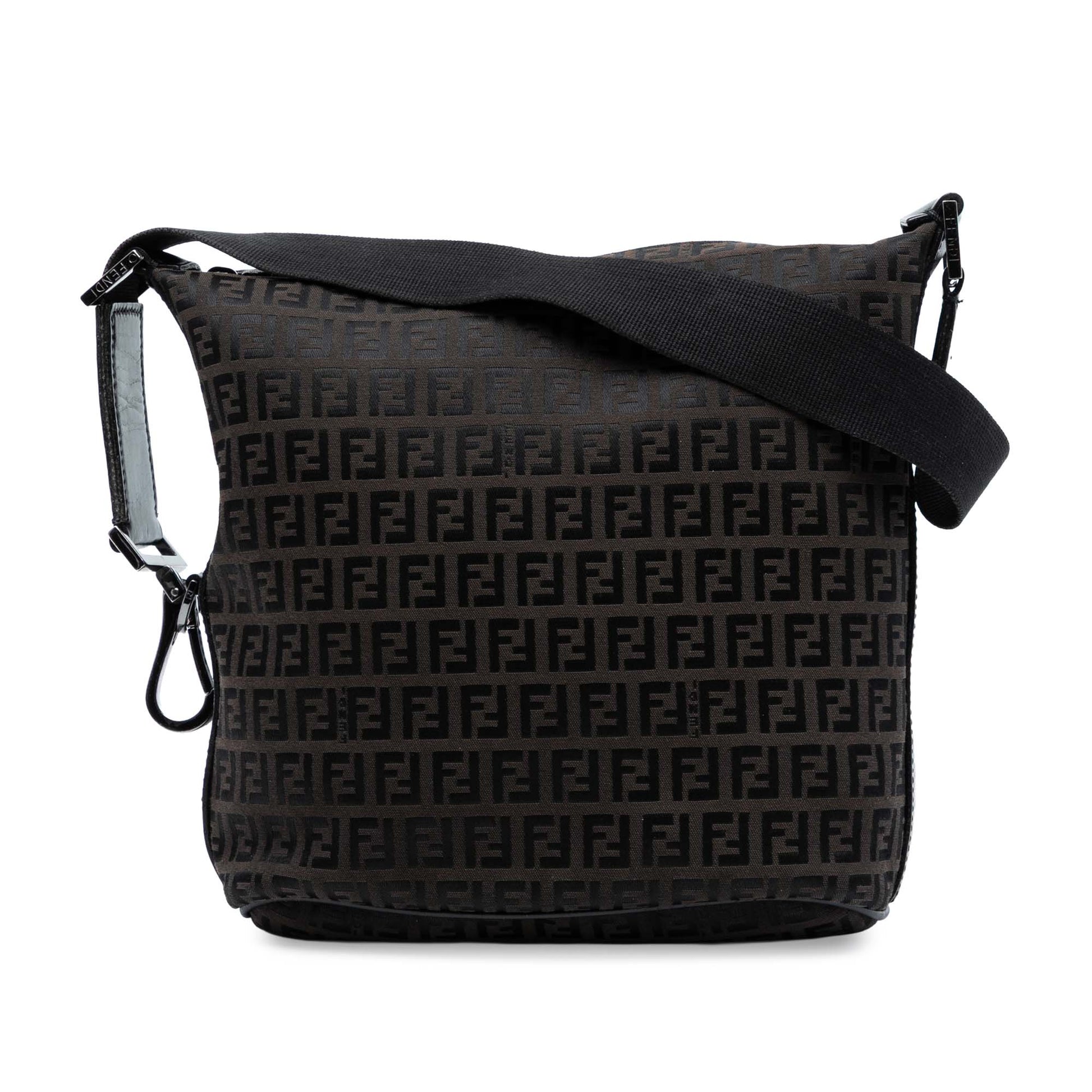 Fendi Zucchino Canvas Shoulder Bag