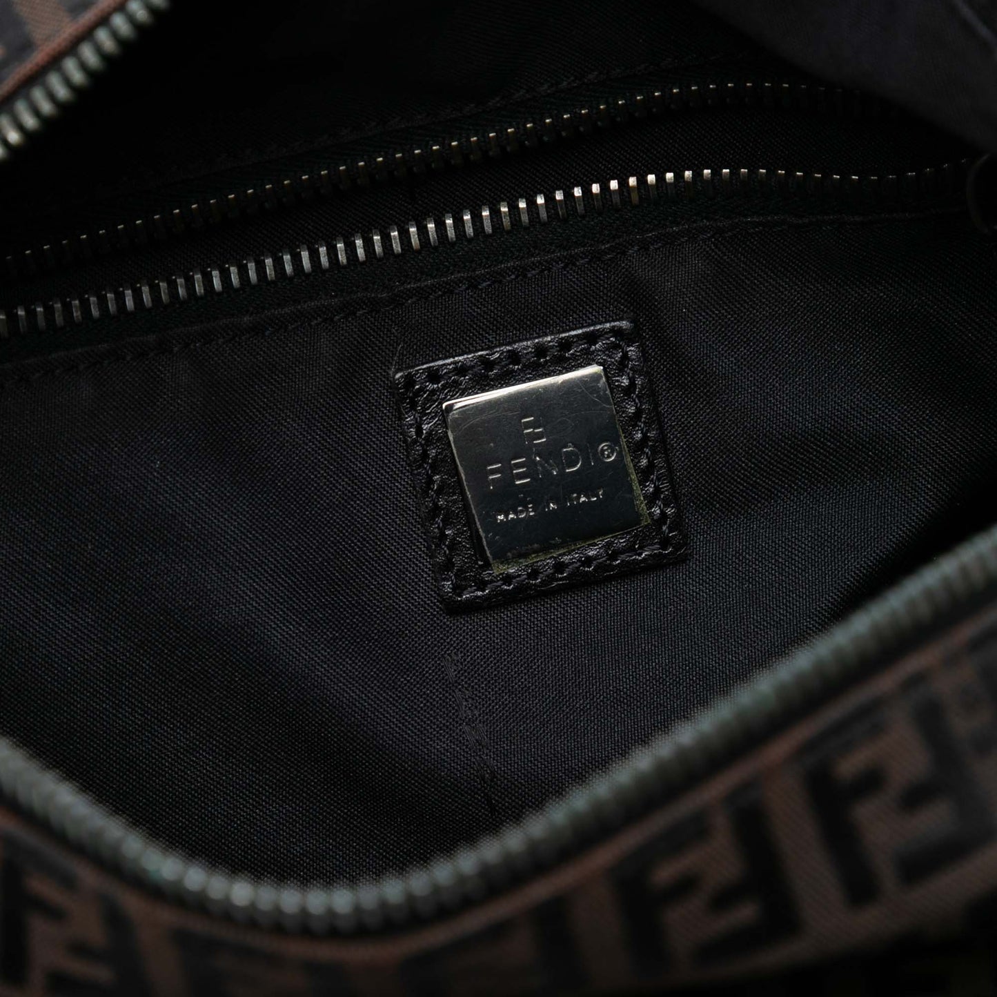 Fendi Zucchino Canvas Shoulder Bag