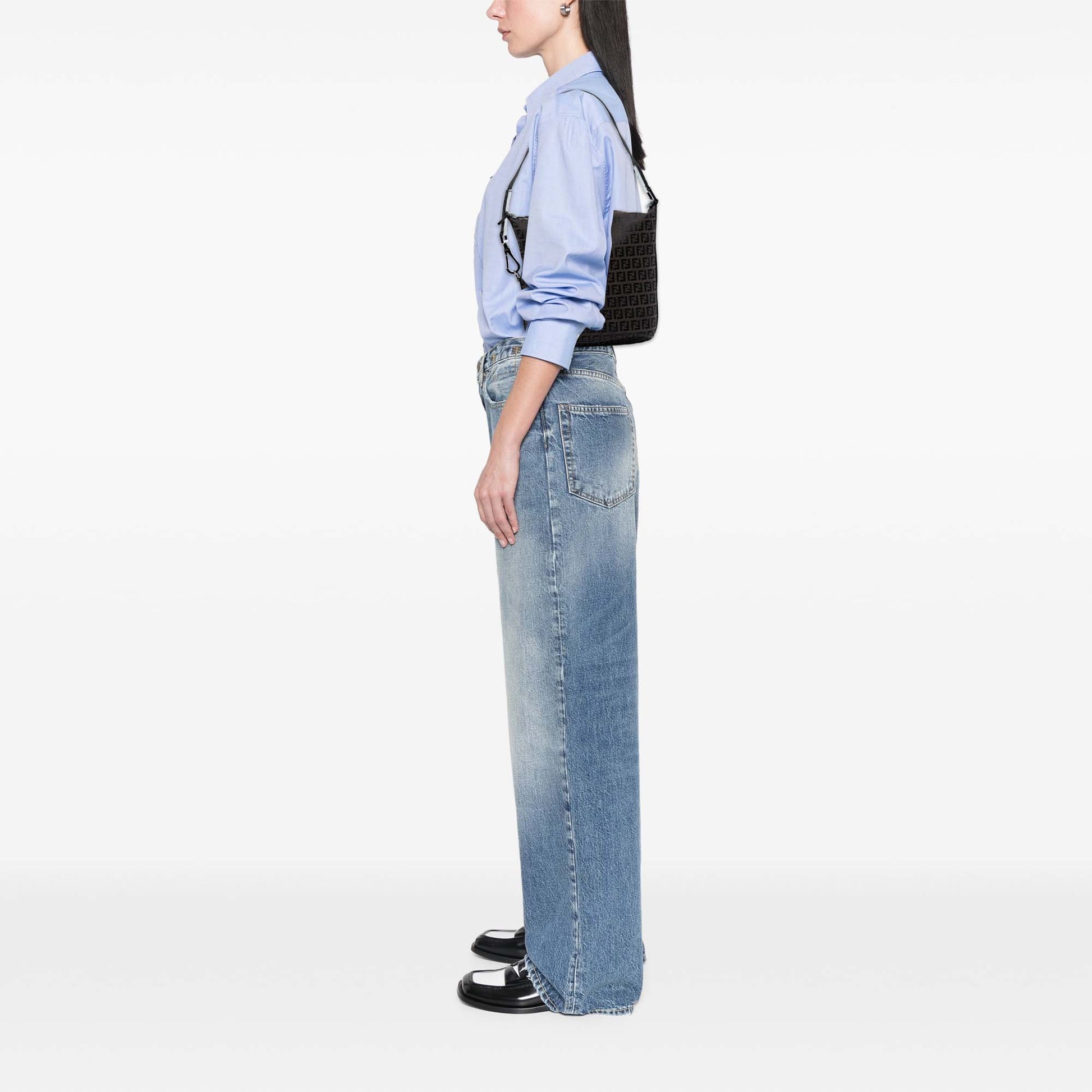 Fendi Zucchino Canvas Shoulder Bag