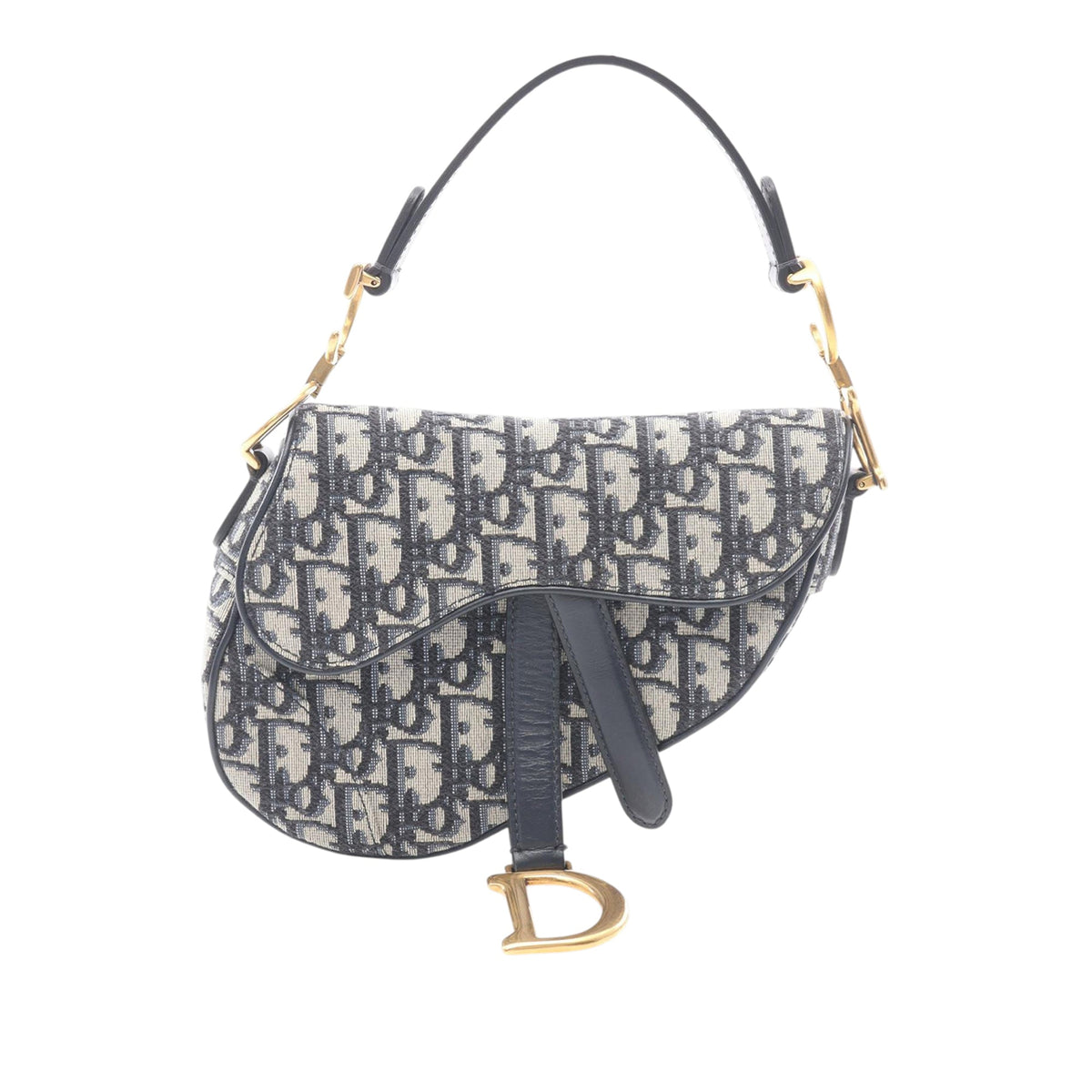 Dior Mini Oblique Canvas Saddle Bag