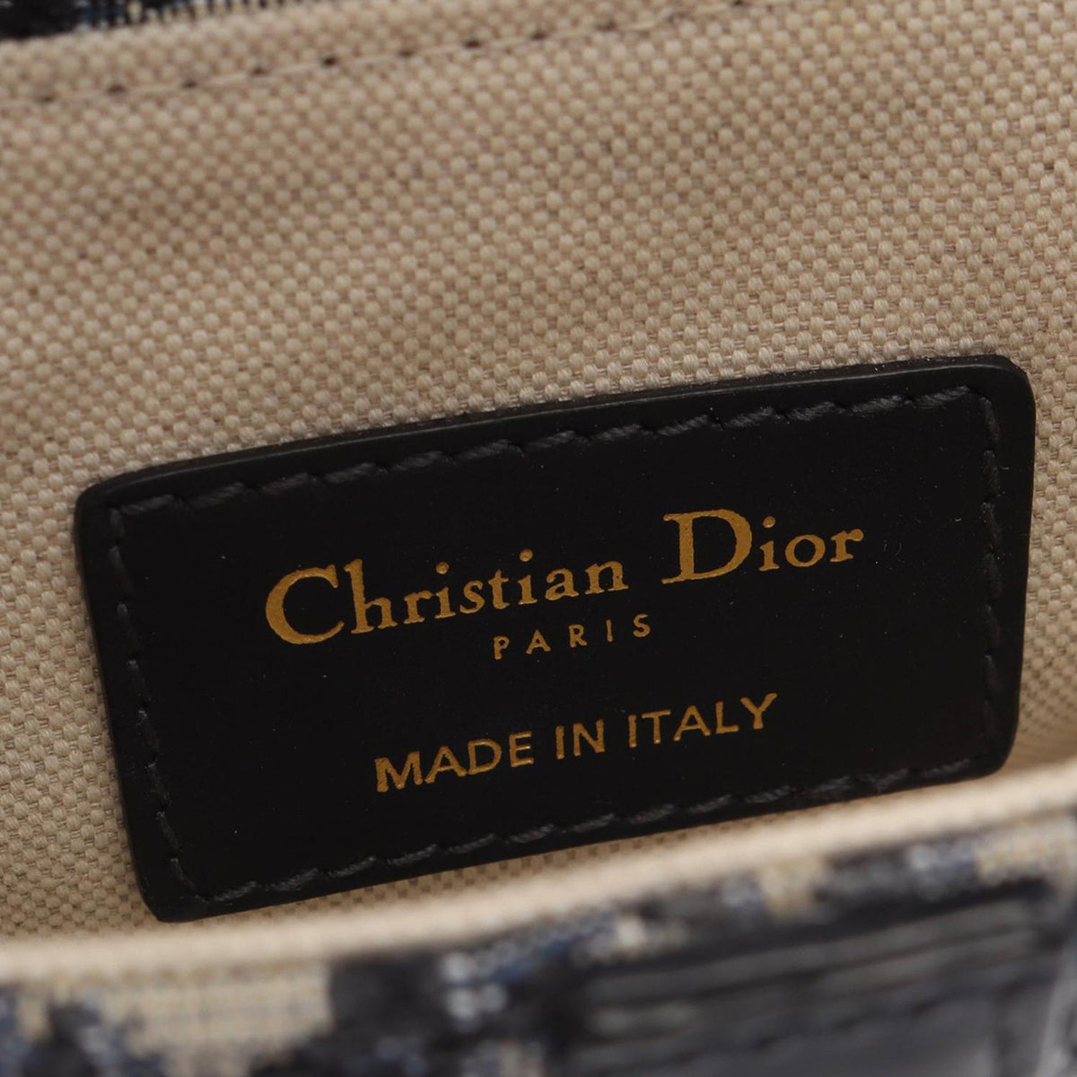 Dior Mini Oblique Canvas Saddle Bag
