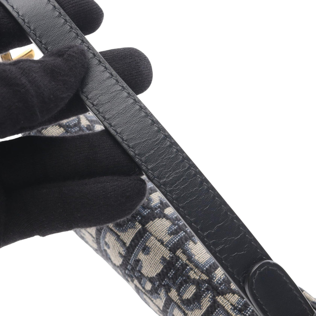 Dior Mini Oblique Canvas Saddle Bag