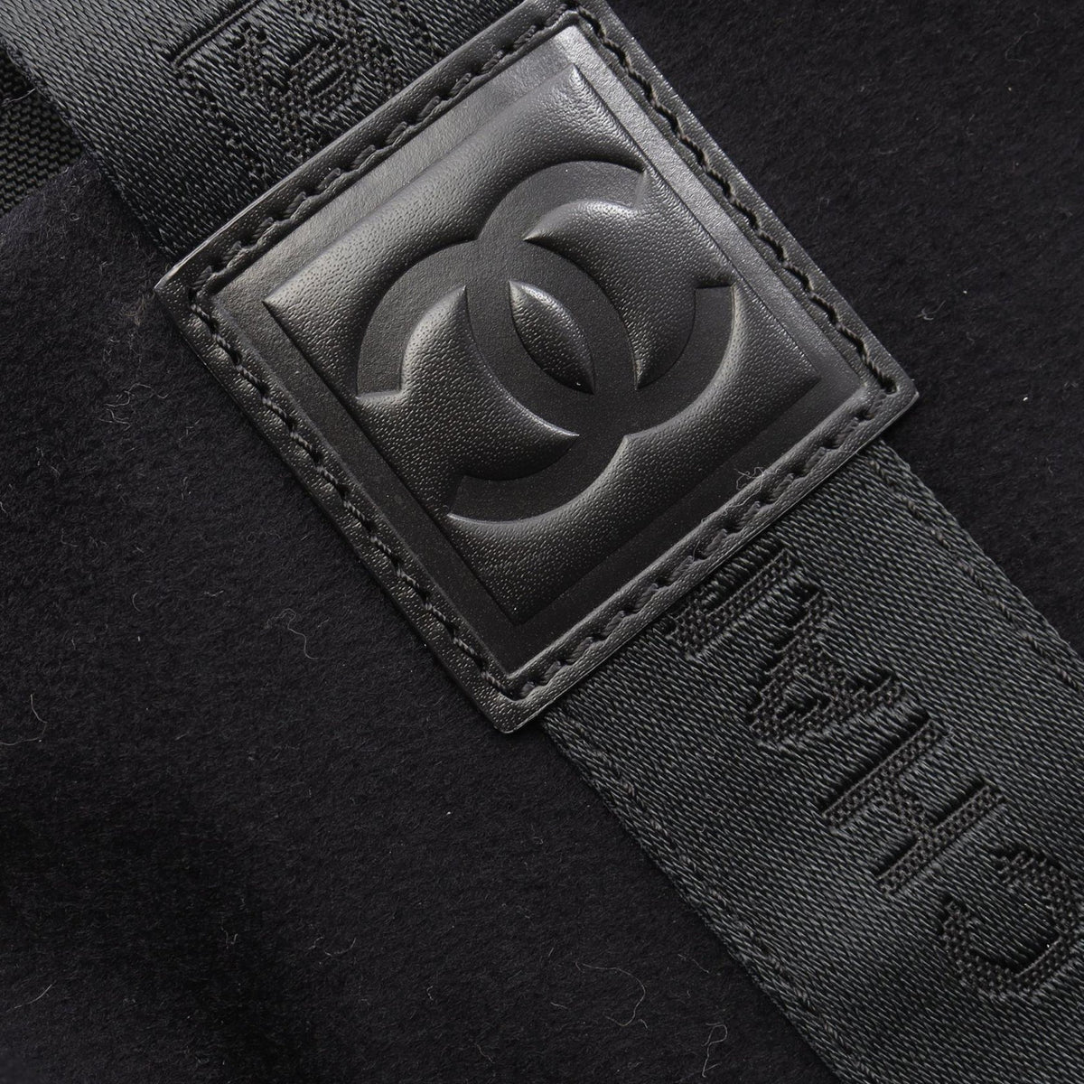 Chanel Sport Line Wool Handbag — Black