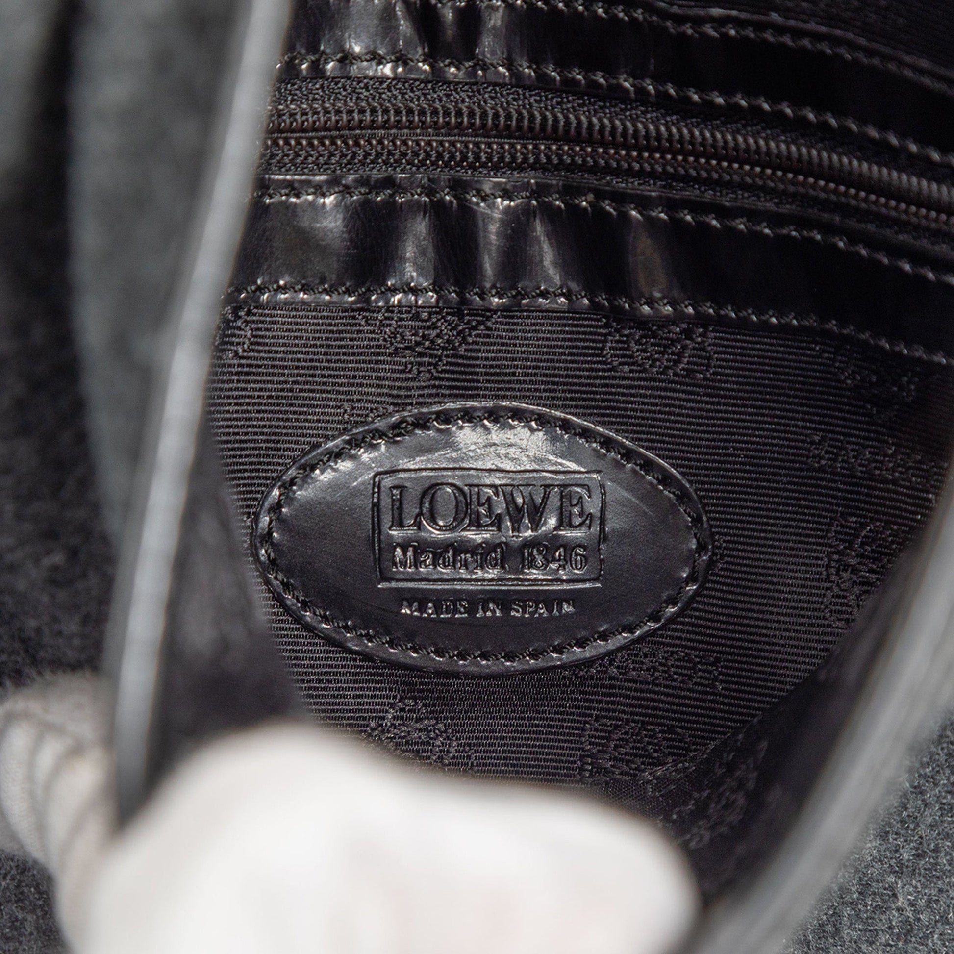 LOEWE Wool Anagram Shoulder Bag