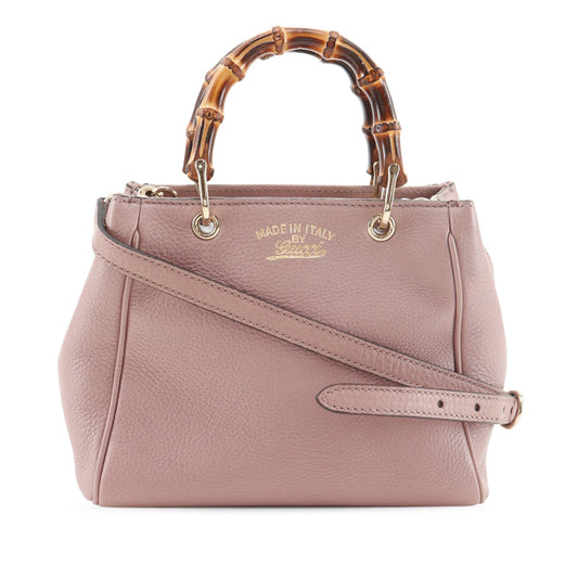 Gucci Mini Calfskin Bamboo Shopper Satchel