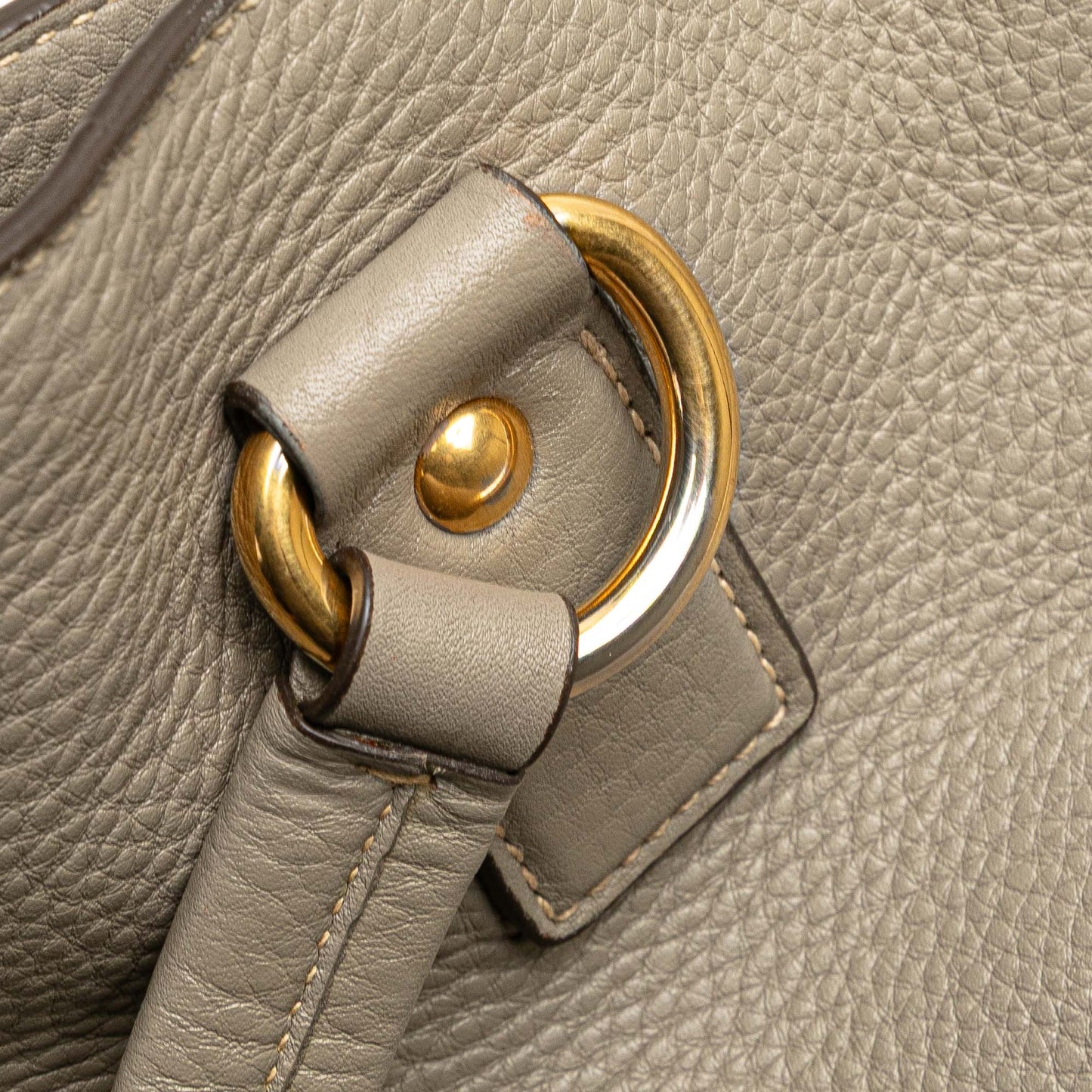 Prada Vitello Daino Side Zip Shopper Tote
