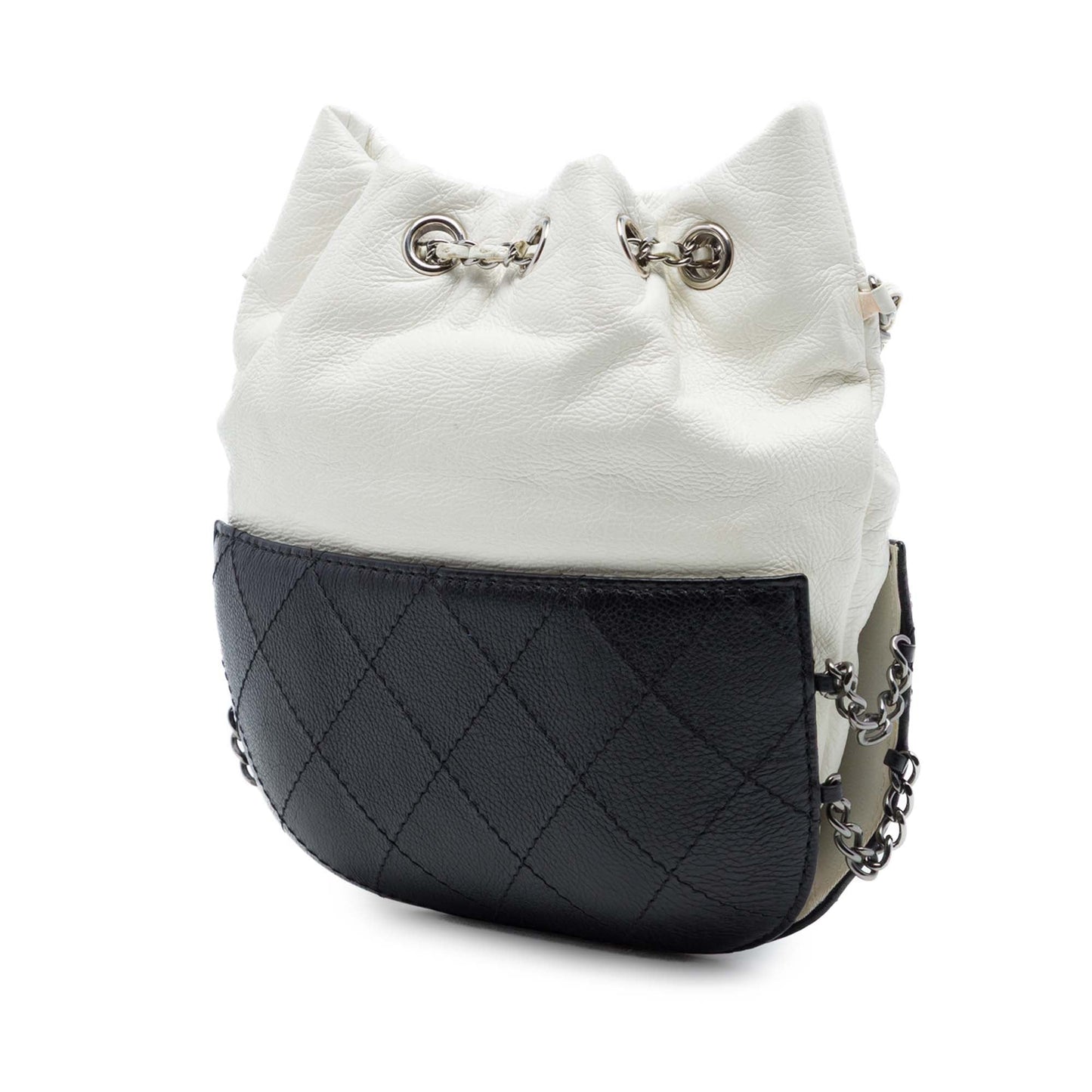 Chanel Small Bicolor Quilted Calfskin Gabrielle Bucket Bag