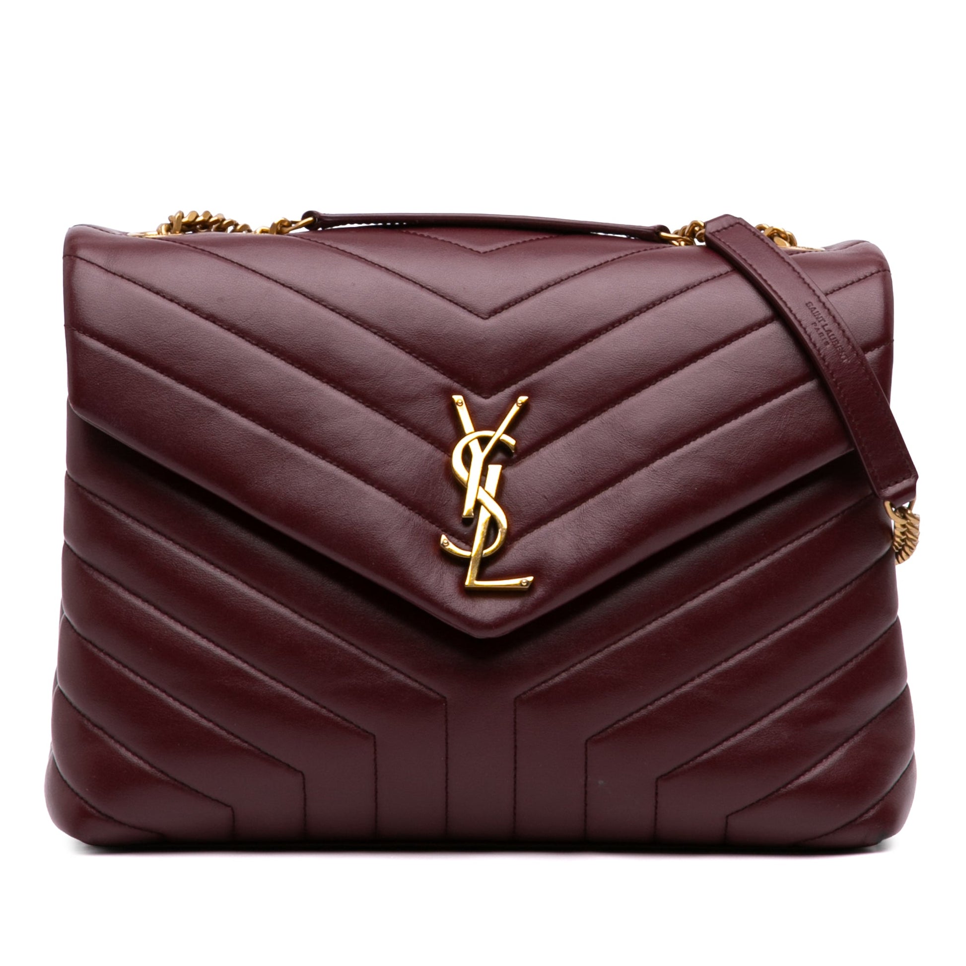 Saint Laurent Medium Matelasse Calfskin Monogram LouLou Shoulder Bag